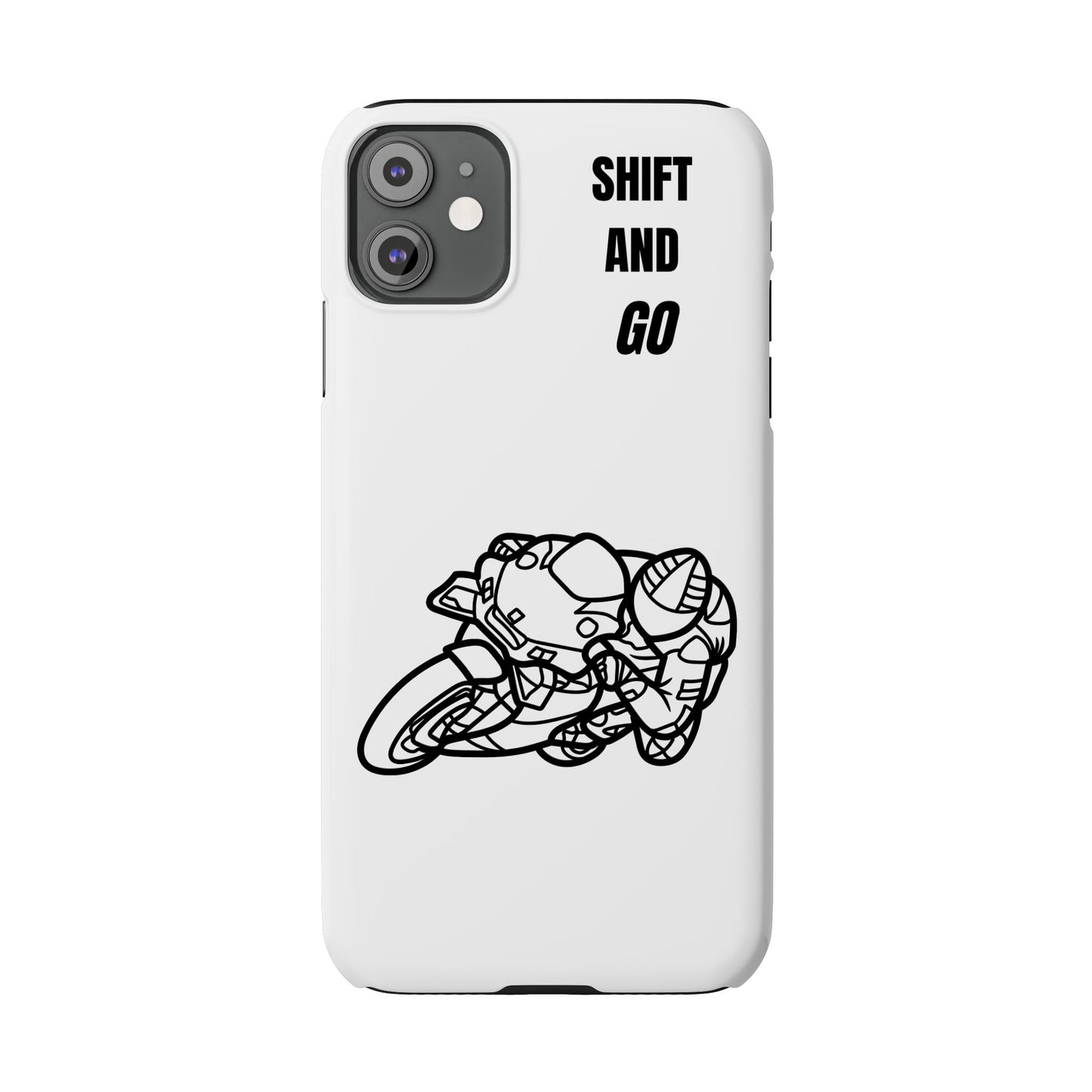 Motorcycle Slim Phone Cases - Shift and Go, Biker Gift, Moto Lover Accessory, Phone Protection, Unique Motorcycle Design