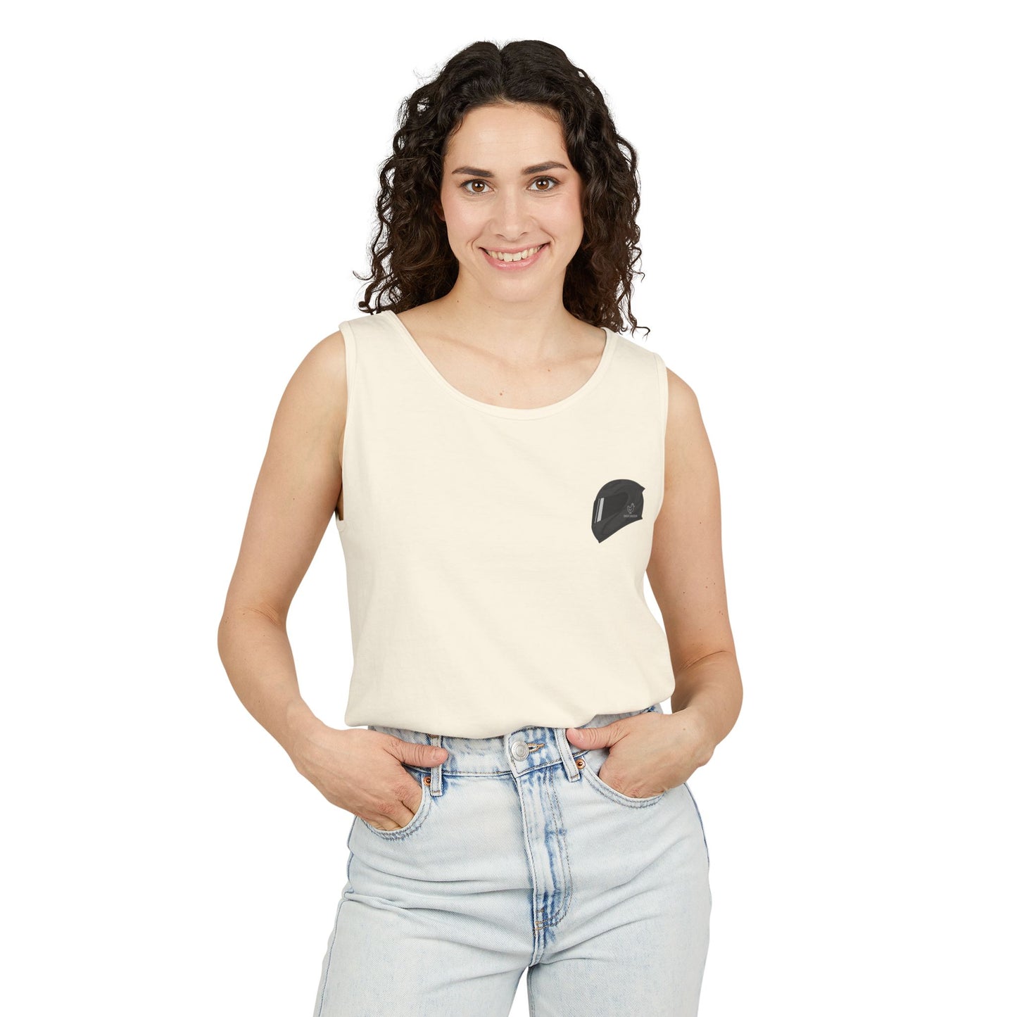 H2R Cool Backprint, Unisex Garment-Dyed Tank Top - 320+ Club Motorcycle Design