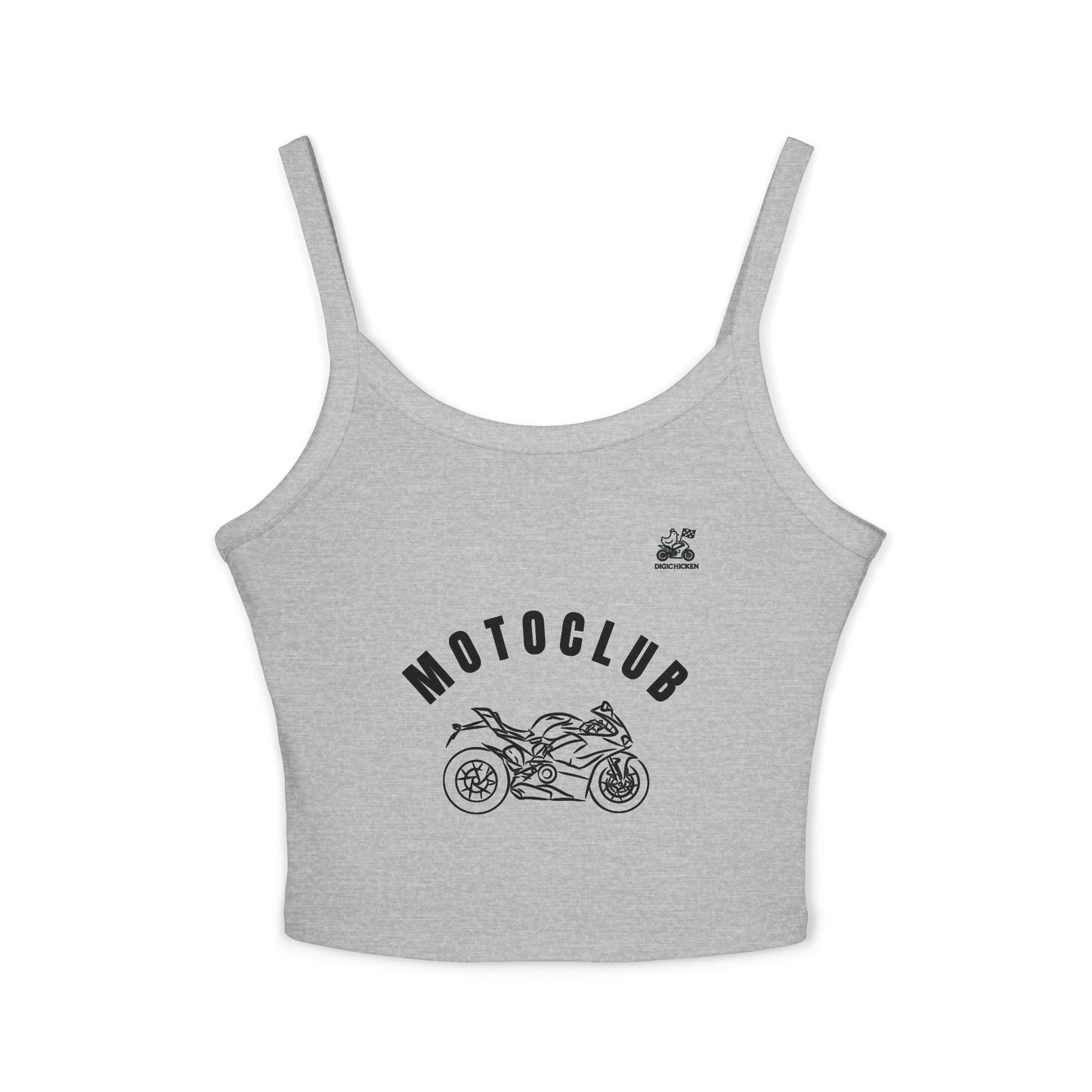 Motorcycle Enthusiast Women's Spaghetti Strap Tank Top, Moto Club Apparel, Perfect Gift for Riders, Biker Summer Style, Casual Streetwear
