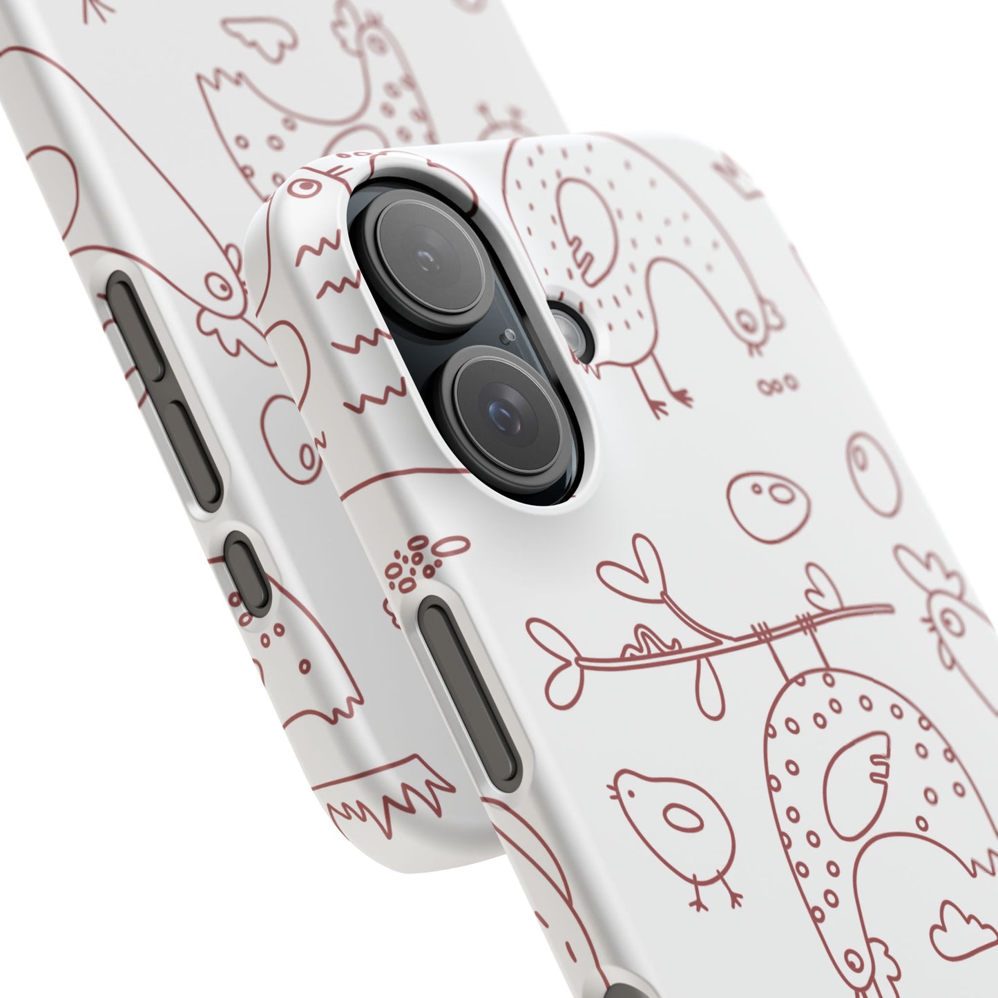 Coques de téléphone fantaisie style ferme, coque de téléphone animal mignon, motif poulet, cadeau amusant pour les amoureux des oiseaux, coque de téléphone originale