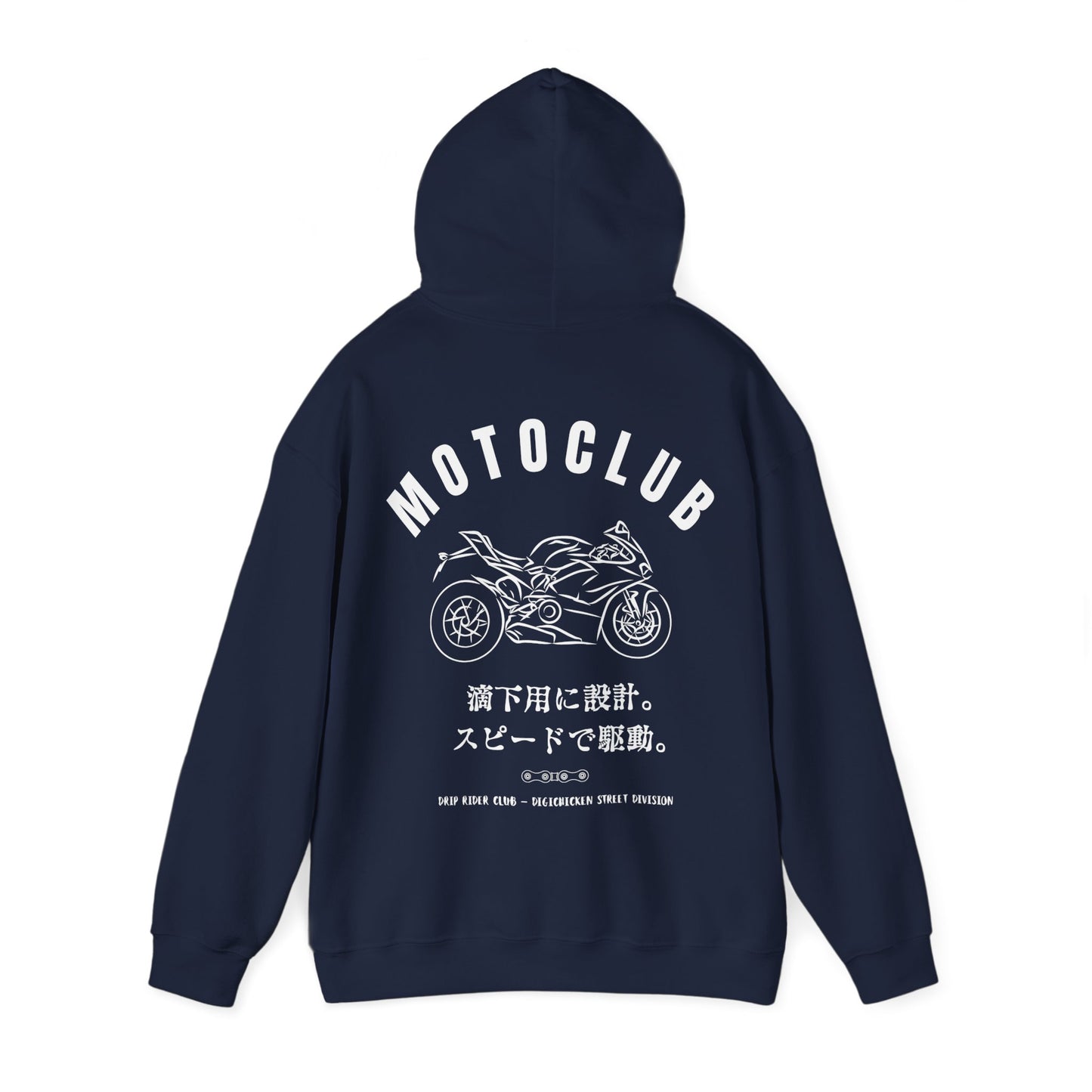 MOTOCLUB Unisex Heavy Blend™ Hooded Sweatshirt - Moto Club Graphic Hoodie for Motorcycle Enthusiasts