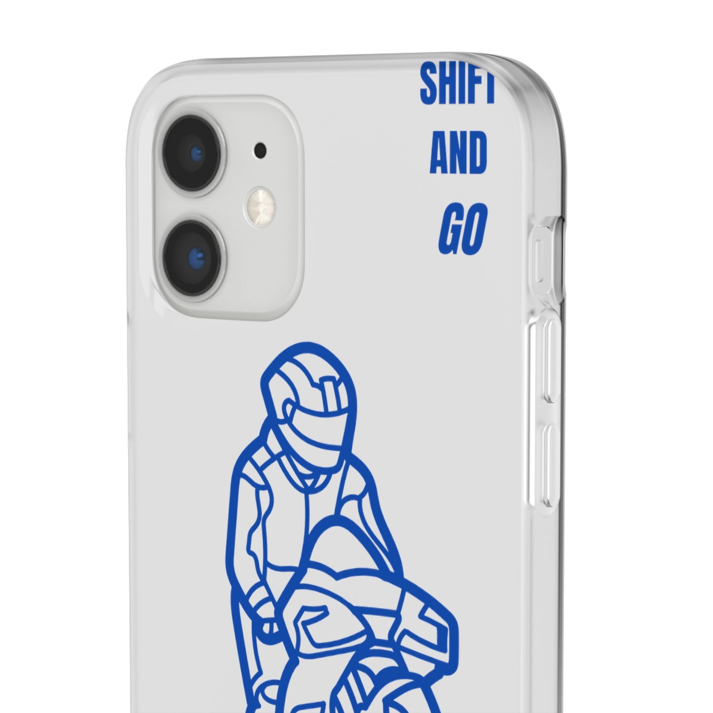 Motorcycle Flexi Cases - Shift and Go Design, Biker Gift, Phone Accessory, Sporty Case, Riding Enthusiast