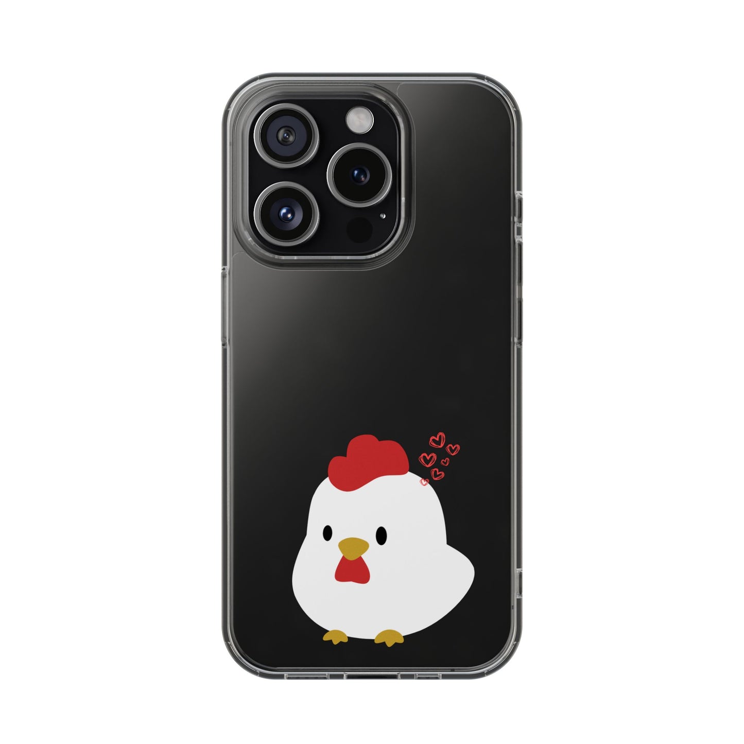 Coque transparente en forme de poulet, adorable coque pour amoureux des animaux, cadeau pour enfants, décoration de ferme, cadeau d'anniversaire