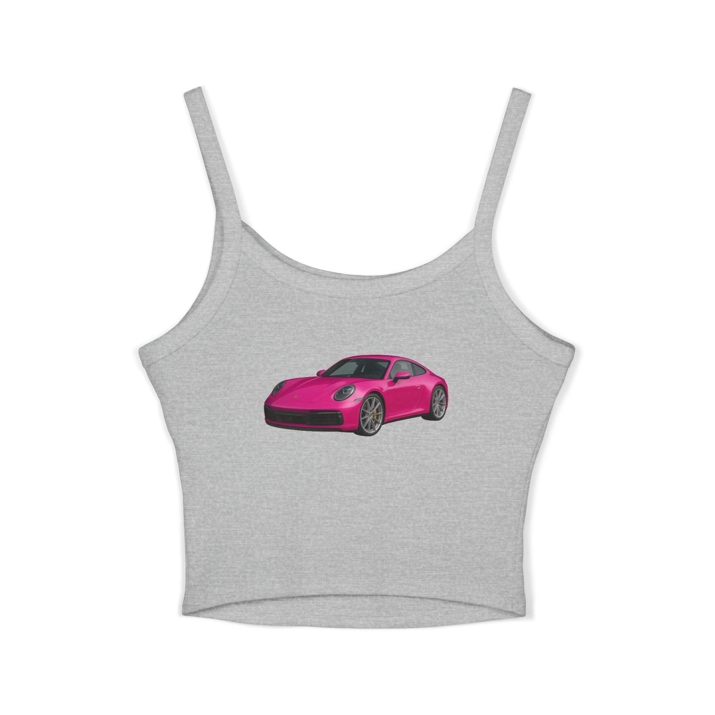 Pink Porsche Women's Spaghetti Strap Top, Porsche Top für Sommer, Auto-Liebhaber, Car Enthusiast Gift, Casual Summer Tank, Automotive