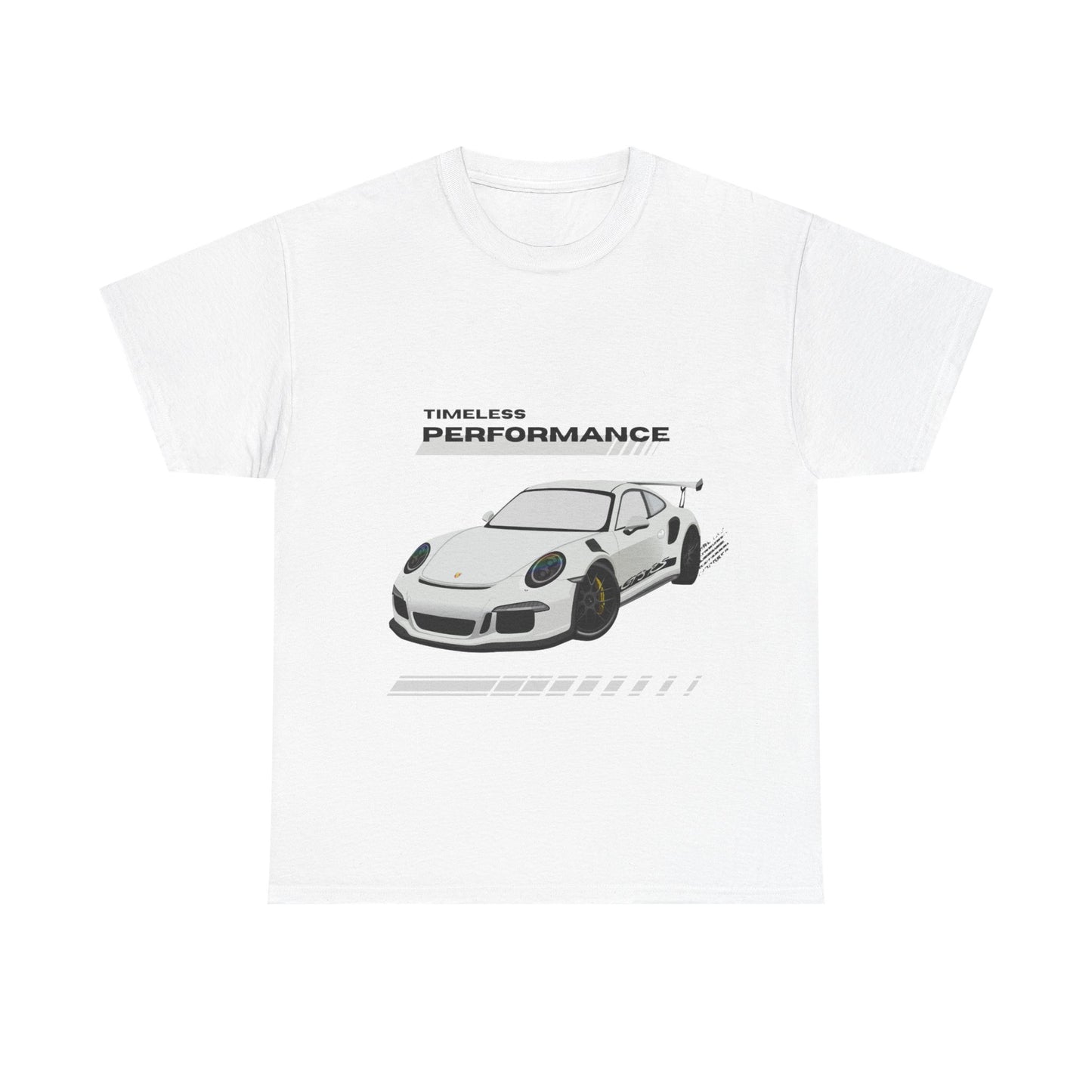 Performance intemporelle, Porsche, T-shirt unisexe en coton épais, T-shirt pour passionné d'automobile, Cadeau automobile, Vêtements de sport automobile, Tenue décontractée, T-shirt unisexe