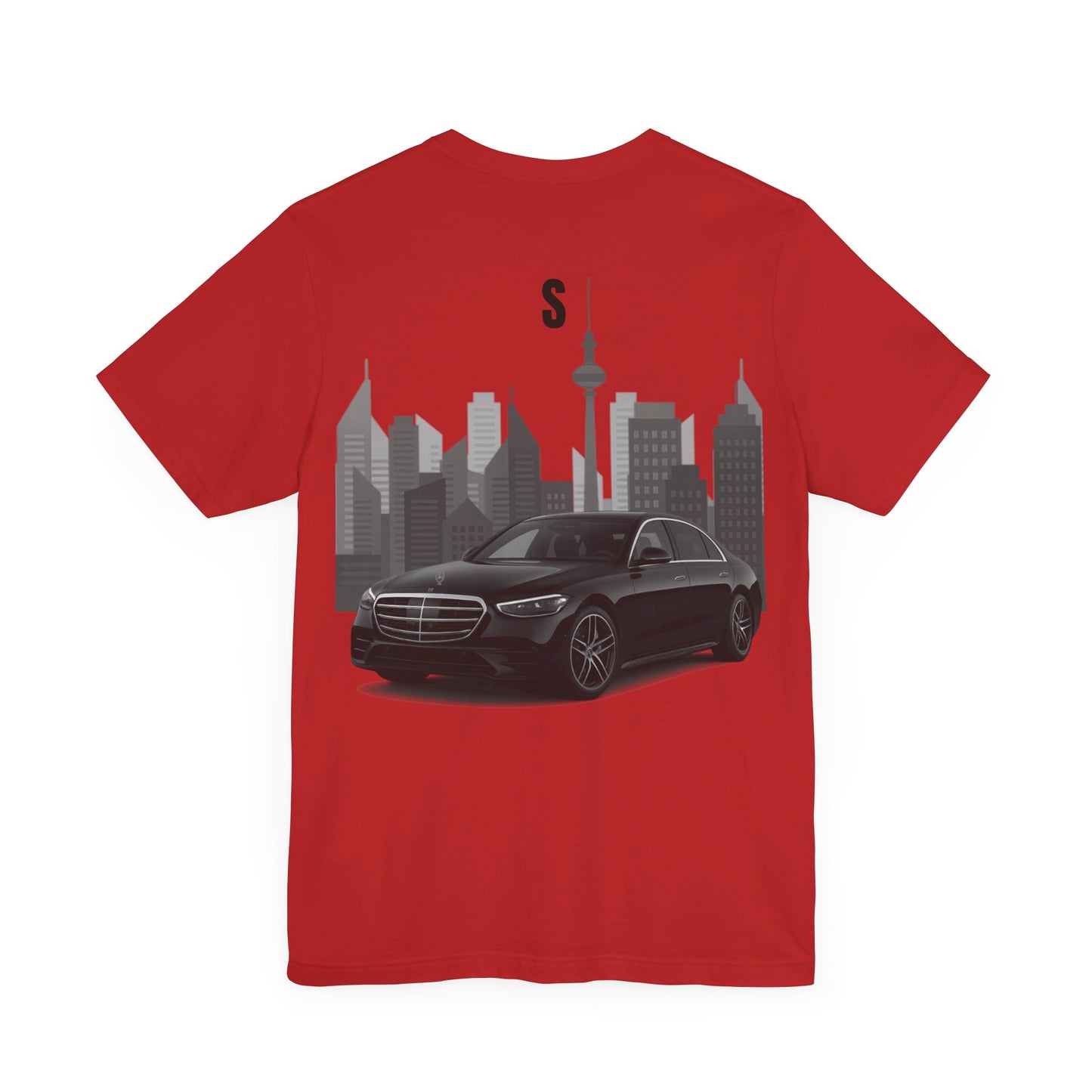 Urban Vibes Car Graphic Tee, Unisex Jersey Short Sleeve Tee, Cityscape T-Shirt, Cool Car Shirt, Gift for Car Lovers, Trendy Everyday Wear