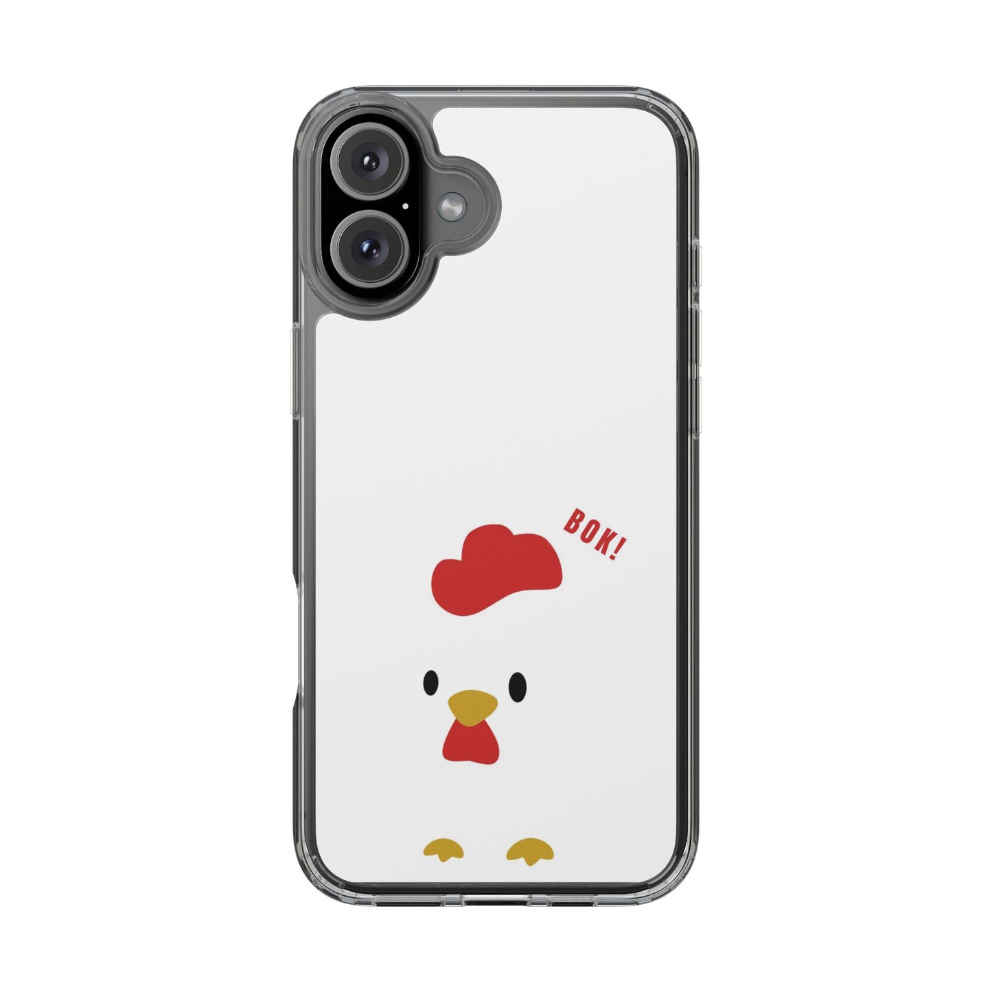 Chicken Design Clear Phone Case, Cute Animal Phone Cover, Fun Gift for Kids, Pet Lovers, Birthday Present, Travel Accessory