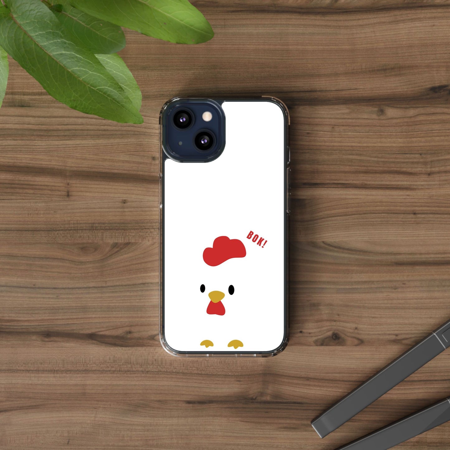 Chicken Design Clear Phone Case, Cute Animal Phone Cover, Fun Gift for Kids, Pet Lovers, Birthday Present, Travel Accessory