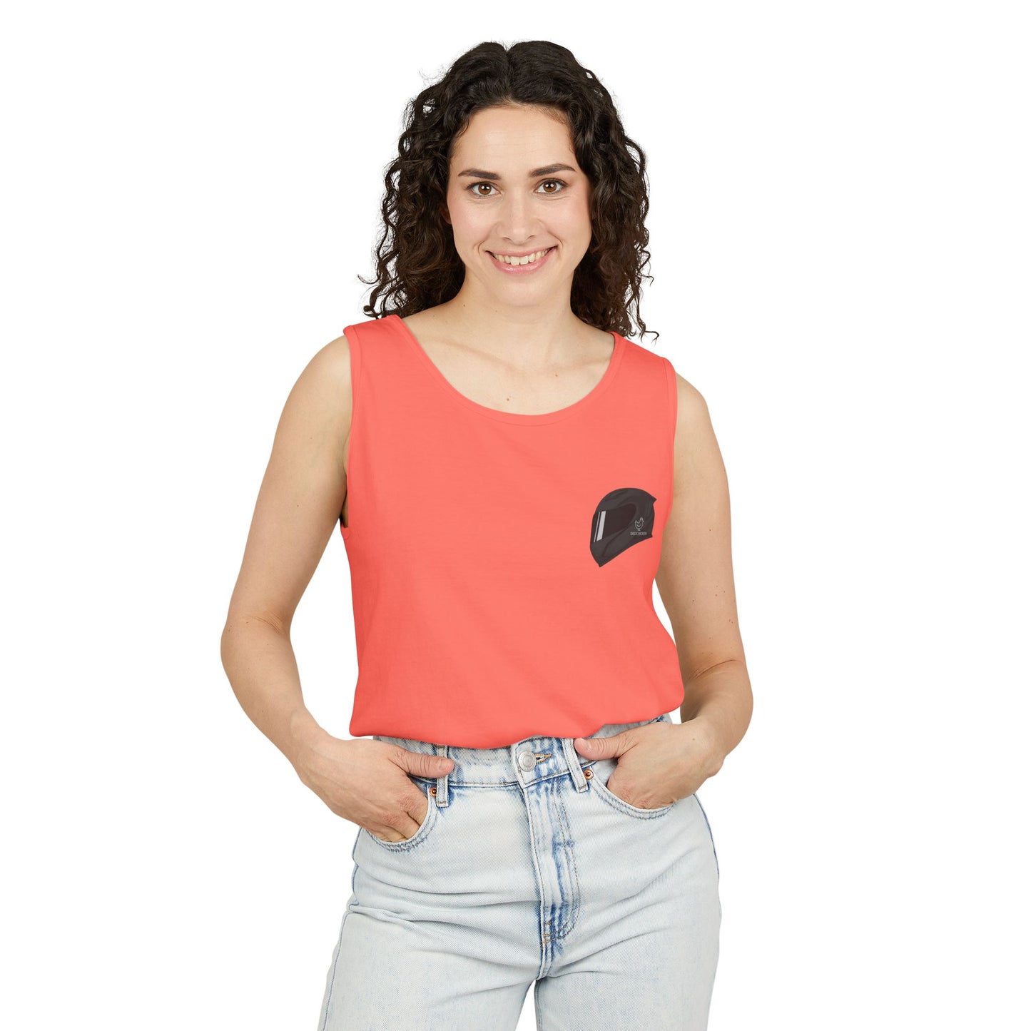 650r Backprint Cool Motorcycle Graphic Tank Top - Unisex Garment-Dyed