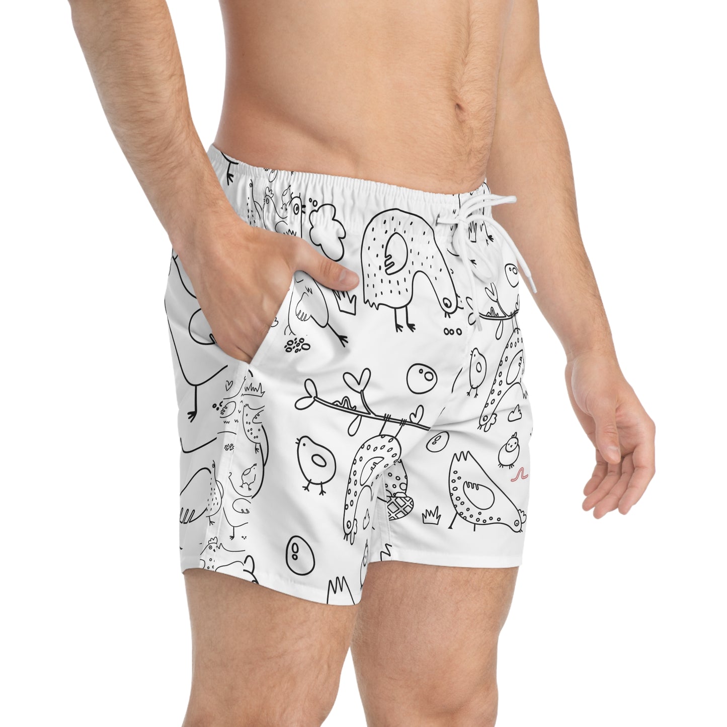 Chicken Swim Trunks, Fun Summer Shorts, Beachwear for Kids, Vacation Ready, Great for Pool Parties, Gift for Little Ones