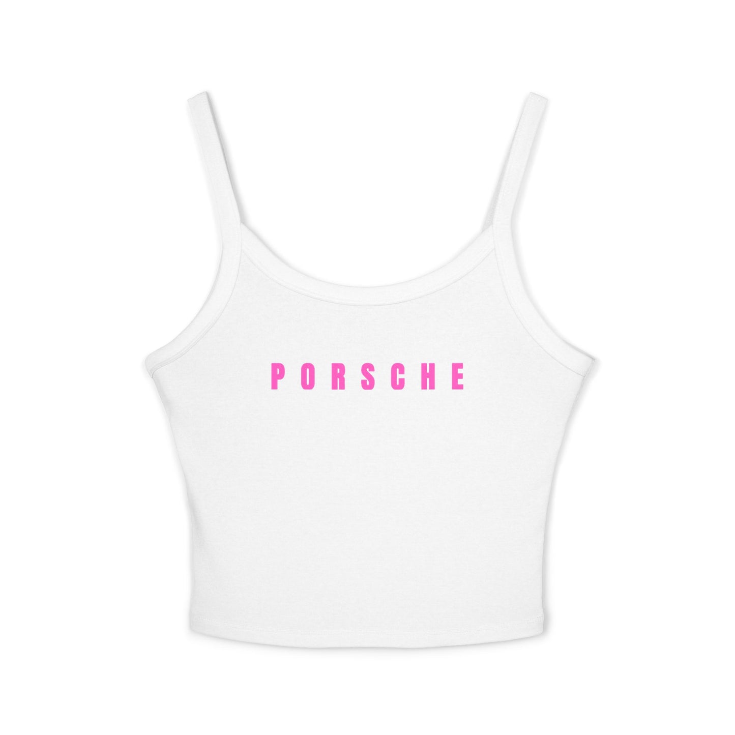 Pink Porsche Women's Spaghetti Strap Top, Porsche Top für Sommer, Auto-Liebhaber, Car Enthusiast Gift, Casual Summer Tank, Automotive