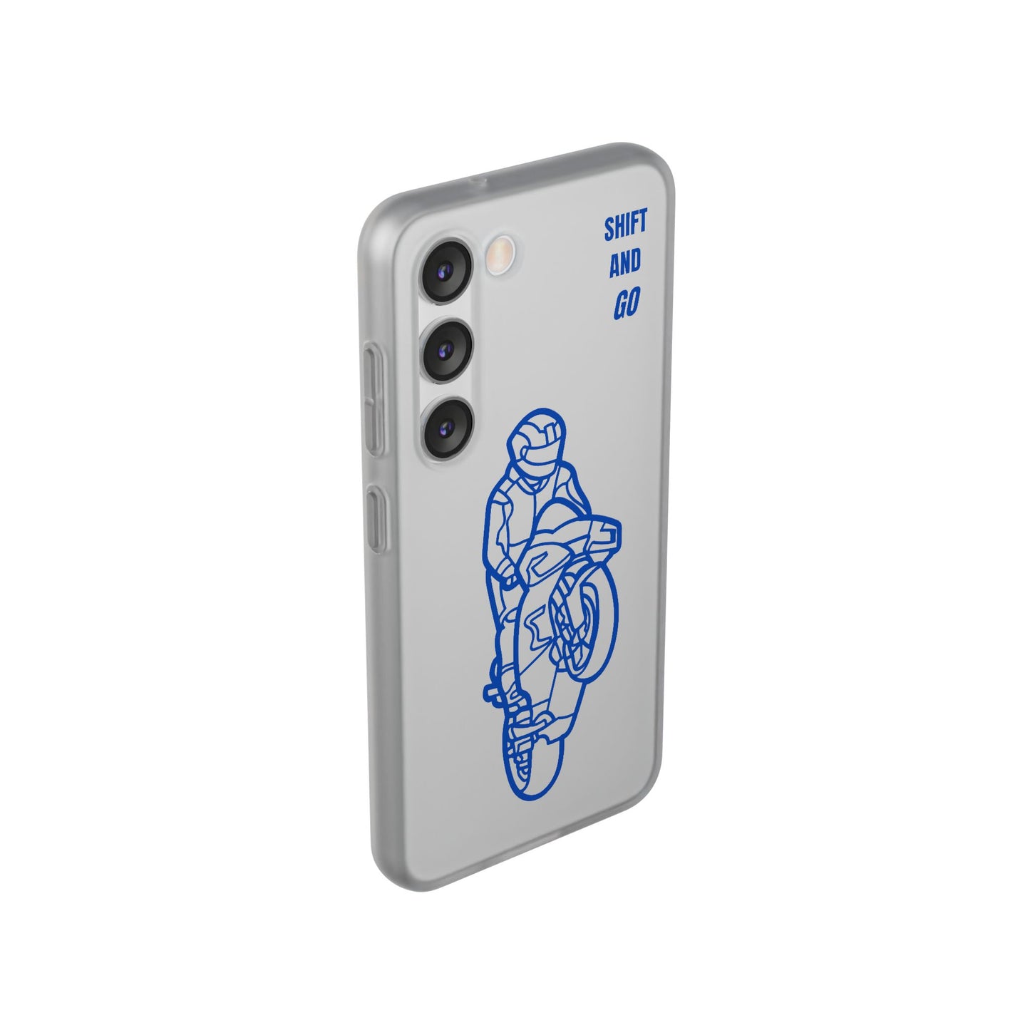 Motorcycle Flexi Cases - Shift and Go Design, Biker Gift, Phone Accessory, Sporty Case, Riding Enthusiast