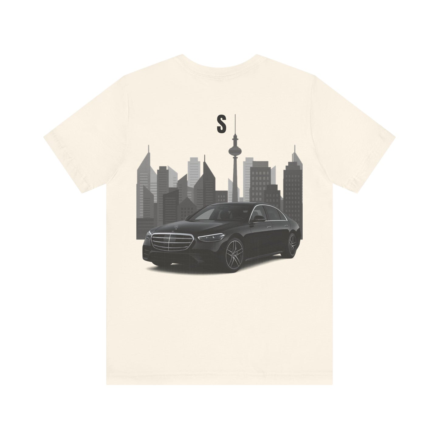 Urban Vibes Car Graphic Tee, Unisex Jersey Short Sleeve Tee, Cityscape T-Shirt, Cool Car Shirt, Gift for Car Lovers, Trendy Everyday Wear