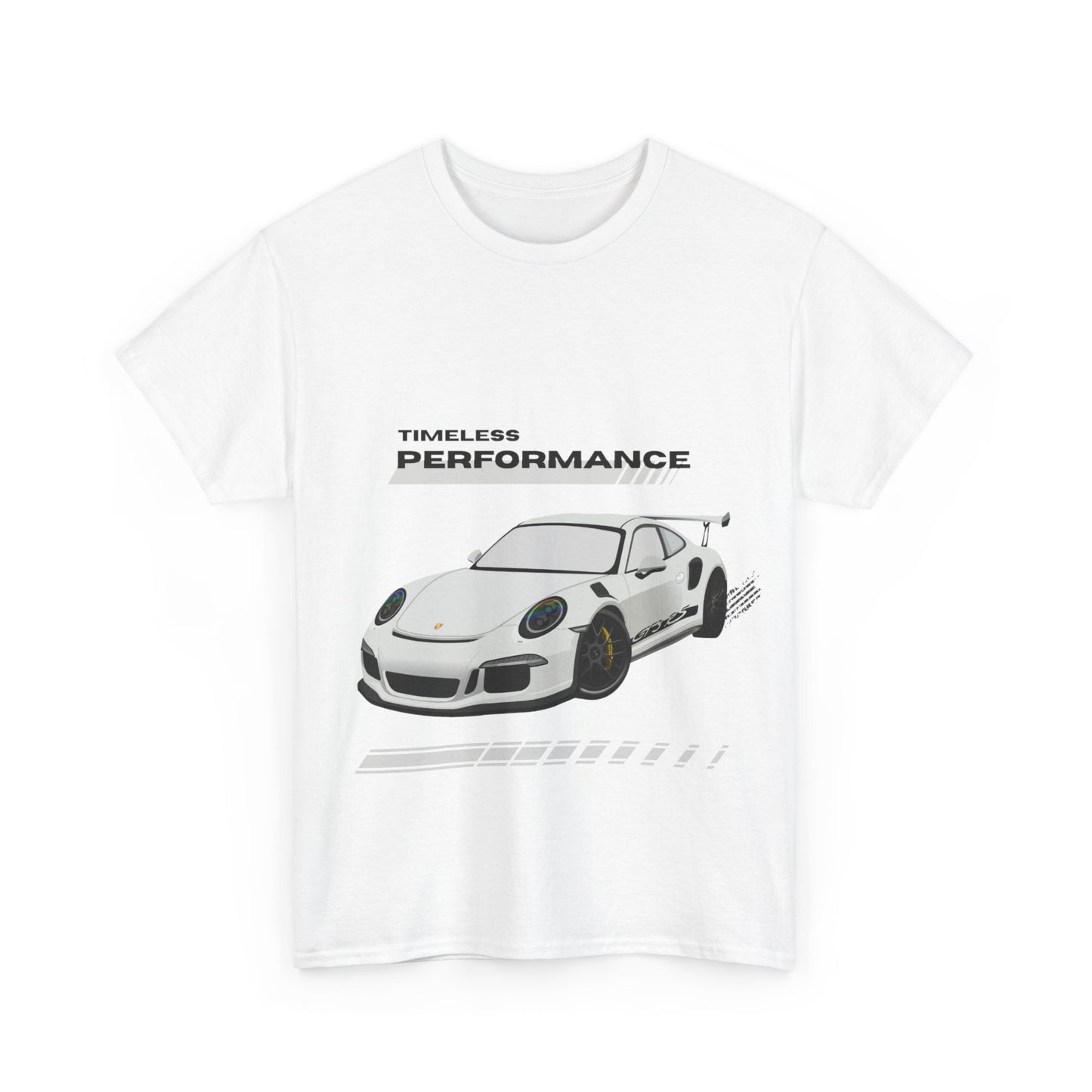 Performance intemporelle, Porsche, T-shirt unisexe en coton épais, T-shirt pour passionné d'automobile, Cadeau automobile, Vêtements de sport automobile, Tenue décontractée, T-shirt unisexe