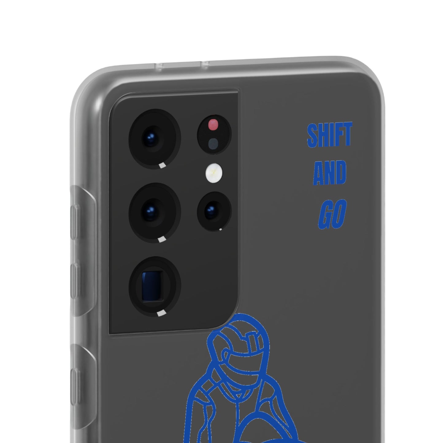 Motorcycle Flexi Cases - Shift and Go Design, Biker Gift, Phone Accessory, Sporty Case, Riding Enthusiast
