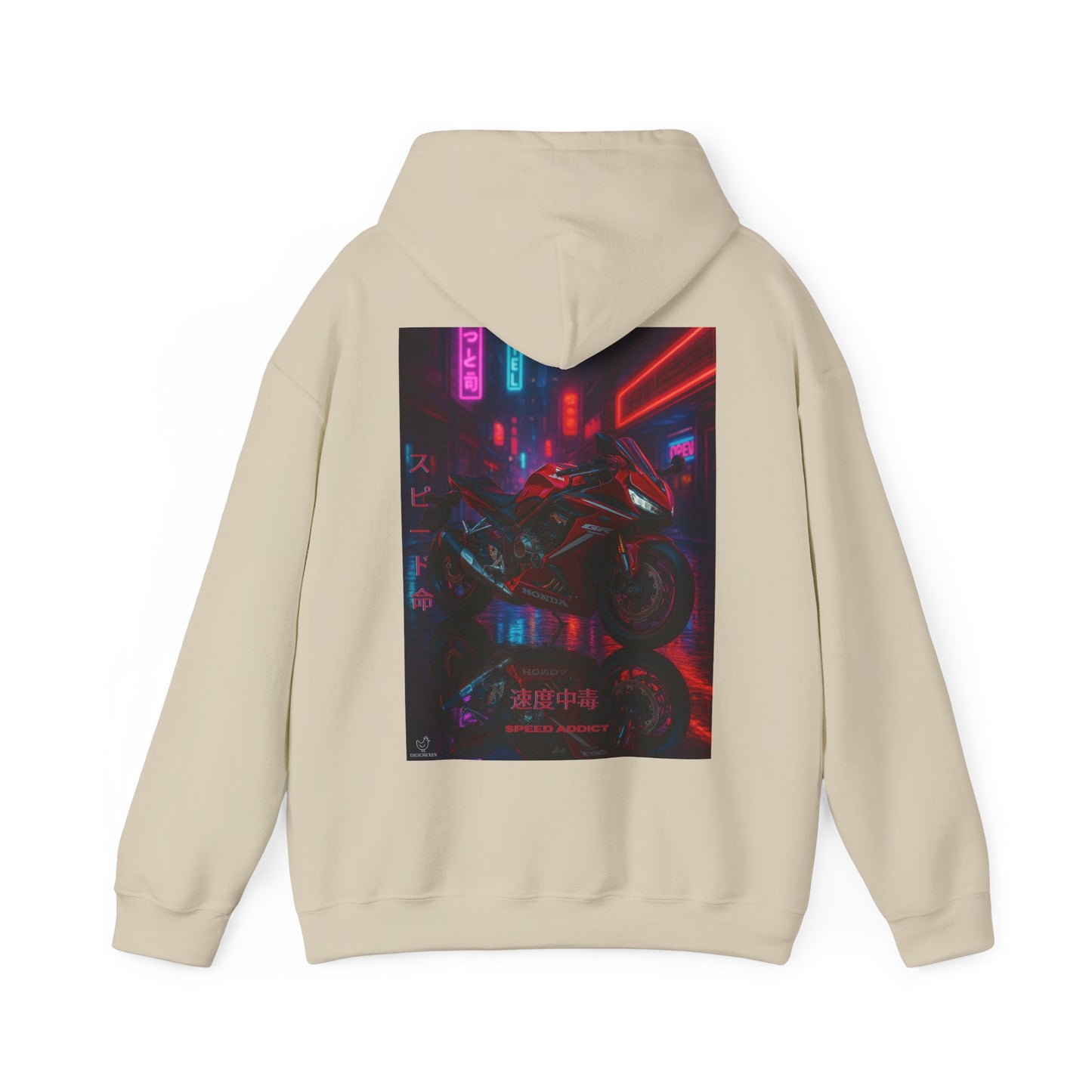 650r Motorcycle Urban Vibes Unisex Hoodie - Neon Night Design