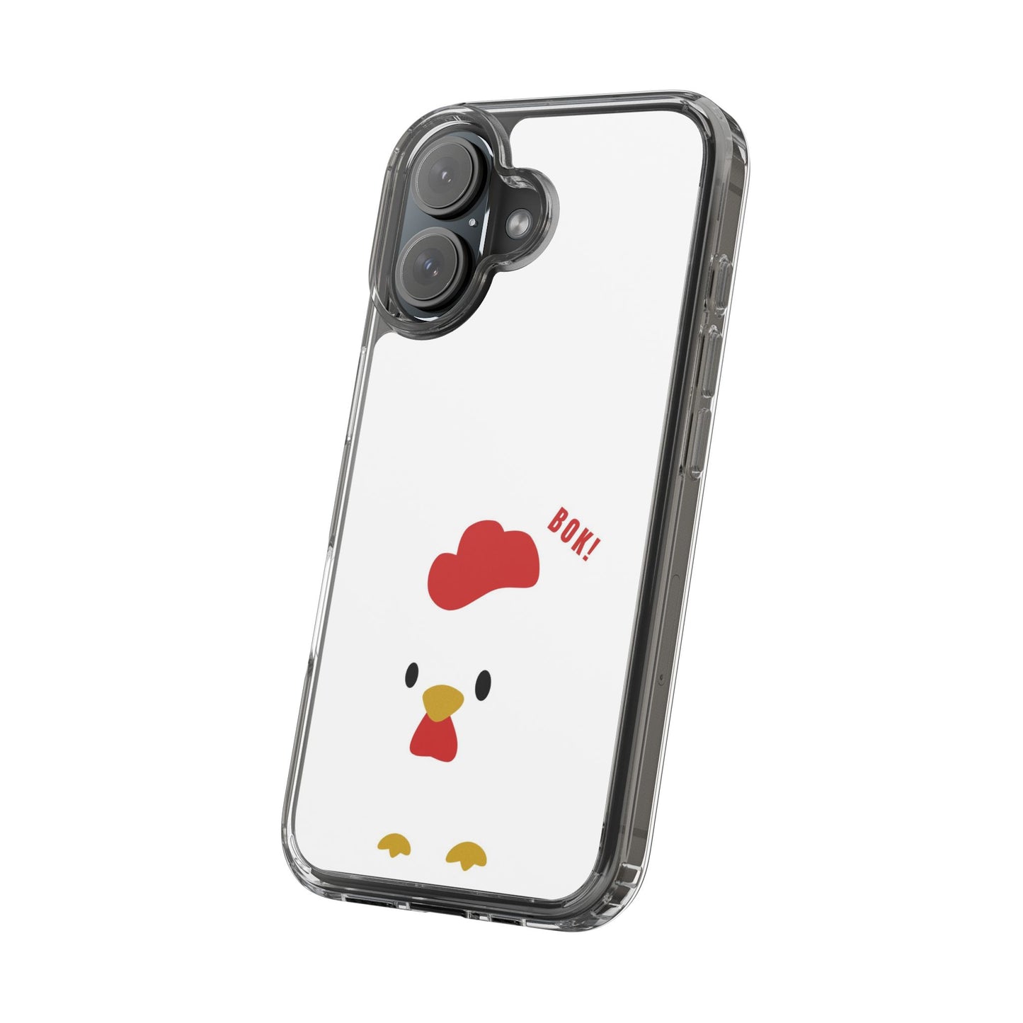 Chicken Design Clear Phone Case, Cute Animal Phone Cover, Fun Gift for Kids, Pet Lovers, Birthday Present, Travel Accessory