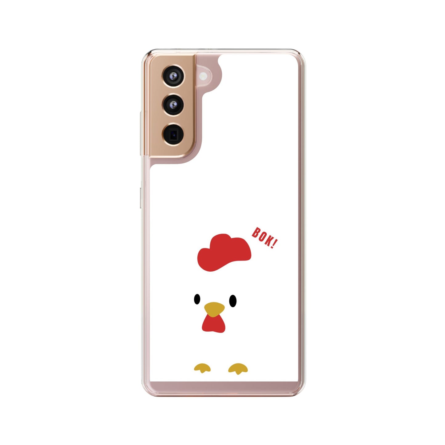 Chicken Design Clear Phone Case, Cute Animal Phone Cover, Fun Gift for Kids, Pet Lovers, Birthday Present, Travel Accessory