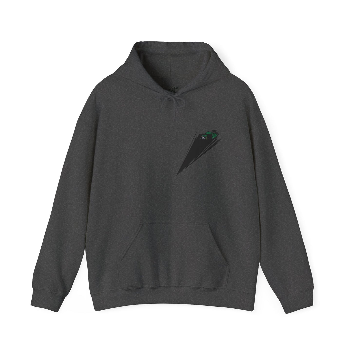 Green Motorcycle Embroidery Modern Minimalist Hoodie - Stylish Unisex Heavy Blend™ Sweatshirt with Graphic Design