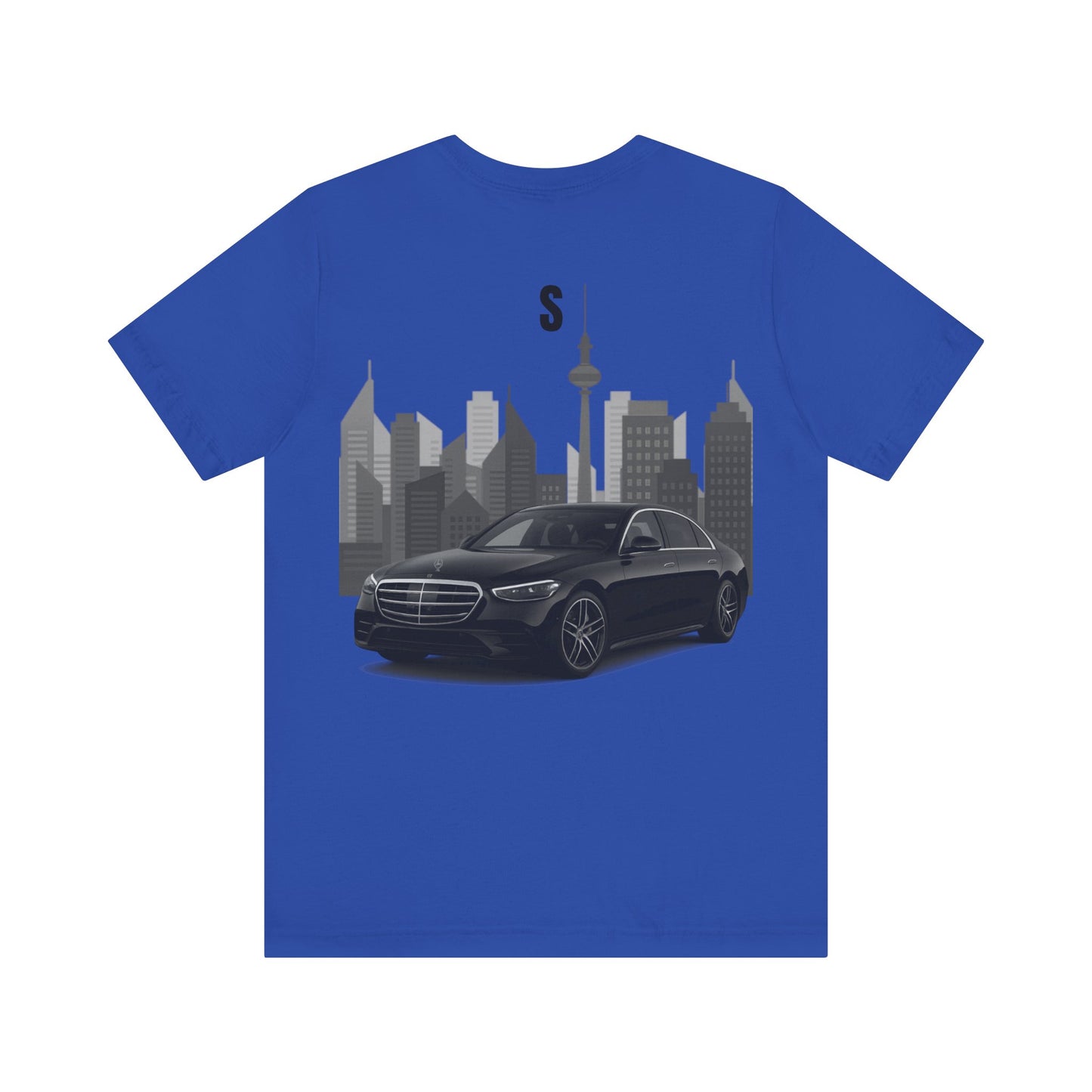 Urban Vibes Car Graphic Tee, Unisex Jersey Short Sleeve Tee, Cityscape T-Shirt, Cool Car Shirt, Gift for Car Lovers, Trendy Everyday Wear