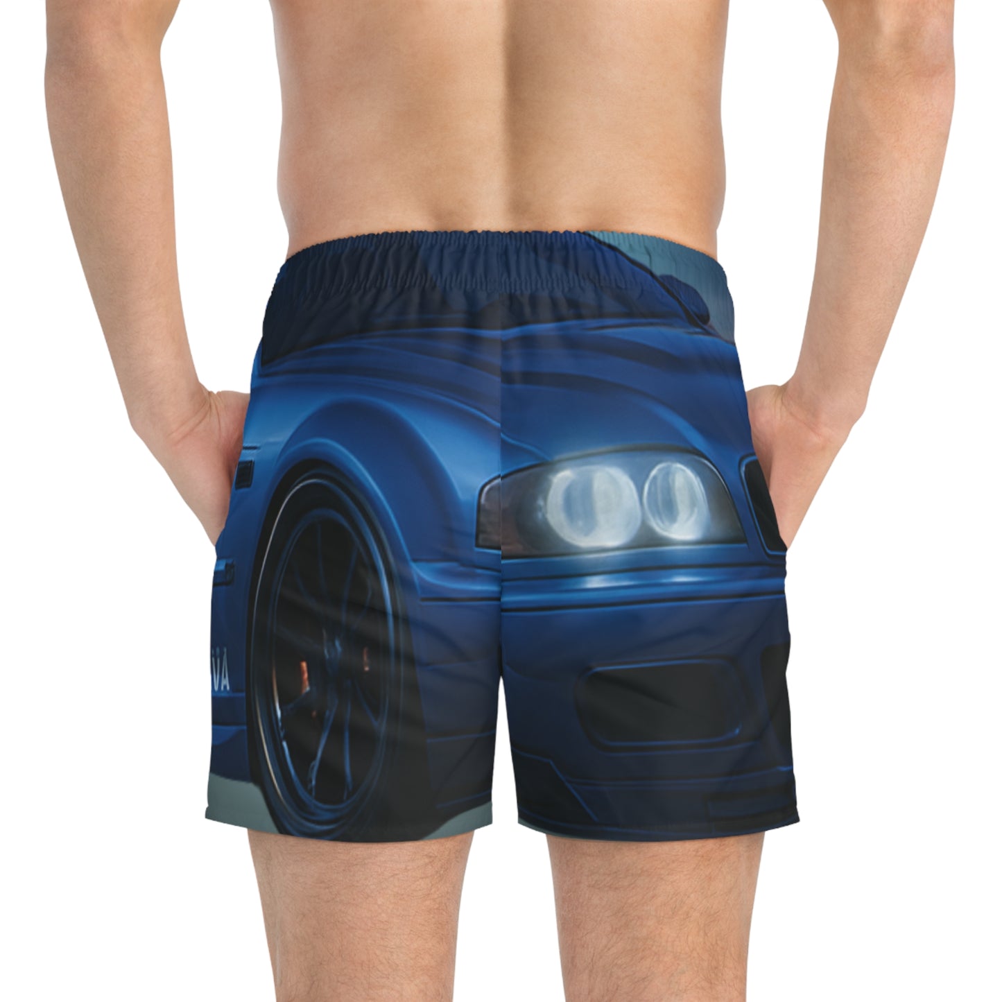 Car Enthusiast Swim Trunks - Built to Perfection Beach Shorts
