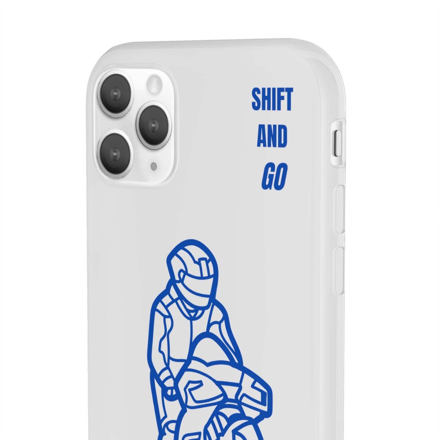 Motorcycle Flexi Cases - Shift and Go Design, Biker Gift, Phone Accessory, Sporty Case, Riding Enthusiast