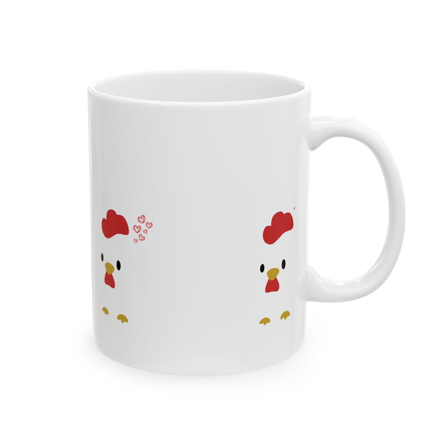 Cute Chicken Ceramic Mug, Funny Gift for Farmers, Kitchen Decor, Coffee Lover's Mug, Chicken Lover, Home and Garden