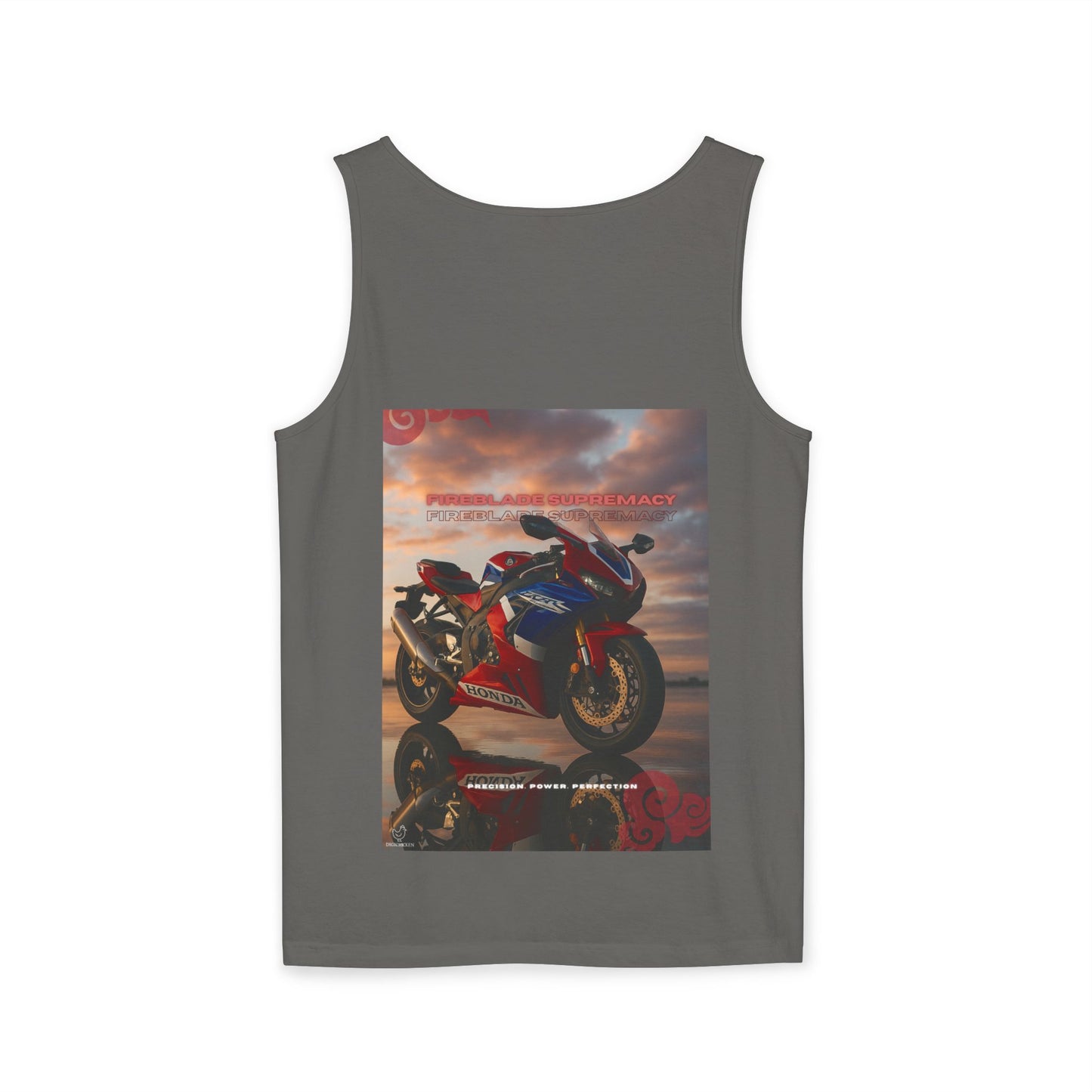 Fireblade Unisex Garment-Dyed Tank Top - Motorcycle Enthusiast Design