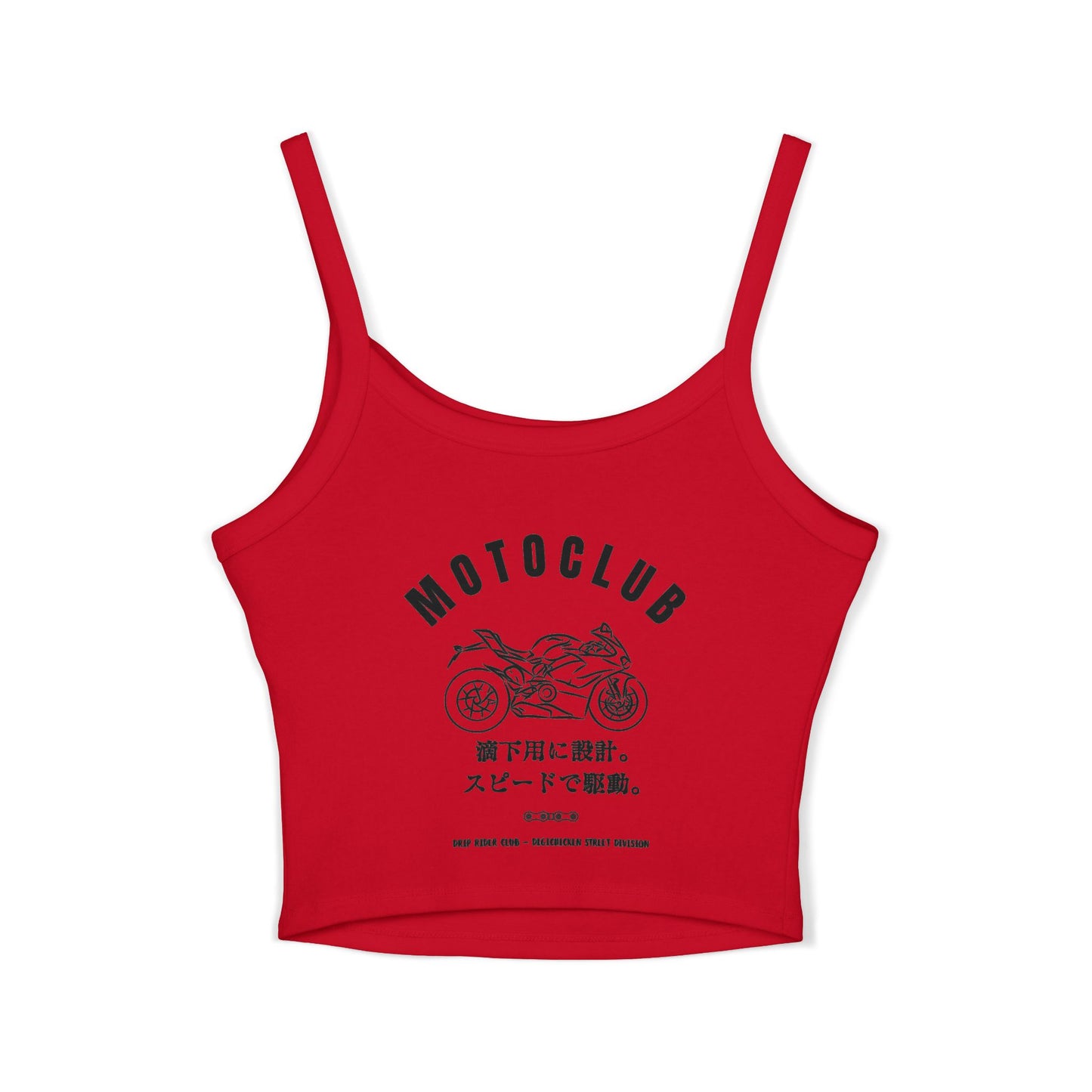 Motorcycle Enthusiast Women's Spaghetti Strap Tank Top, Moto Club Apparel, Perfect Gift for Riders, Biker Summer Style, Casual Streetwear