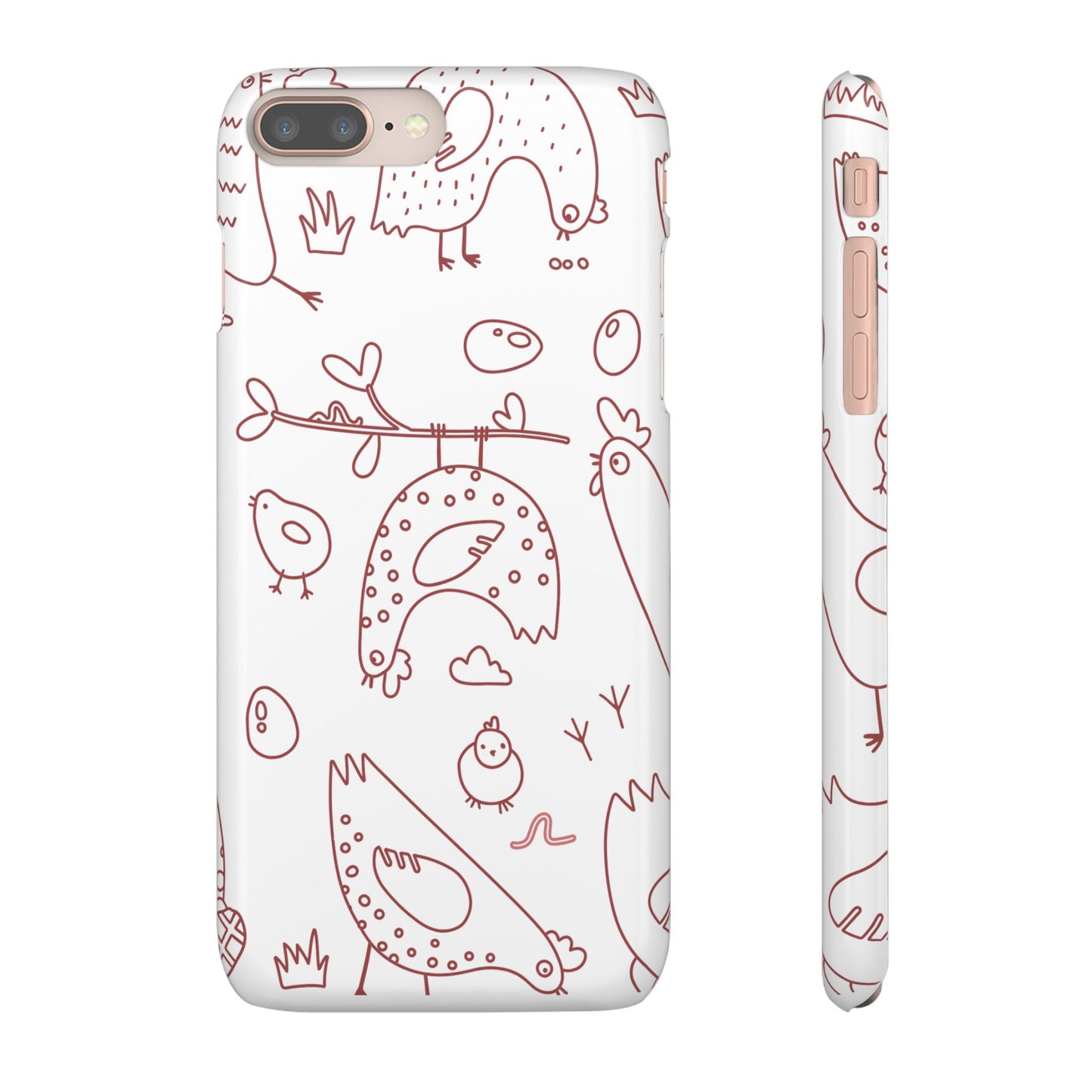 Coques de téléphone fantaisie style ferme, coque de téléphone animal mignon, motif poulet, cadeau amusant pour les amoureux des oiseaux, coque de téléphone originale