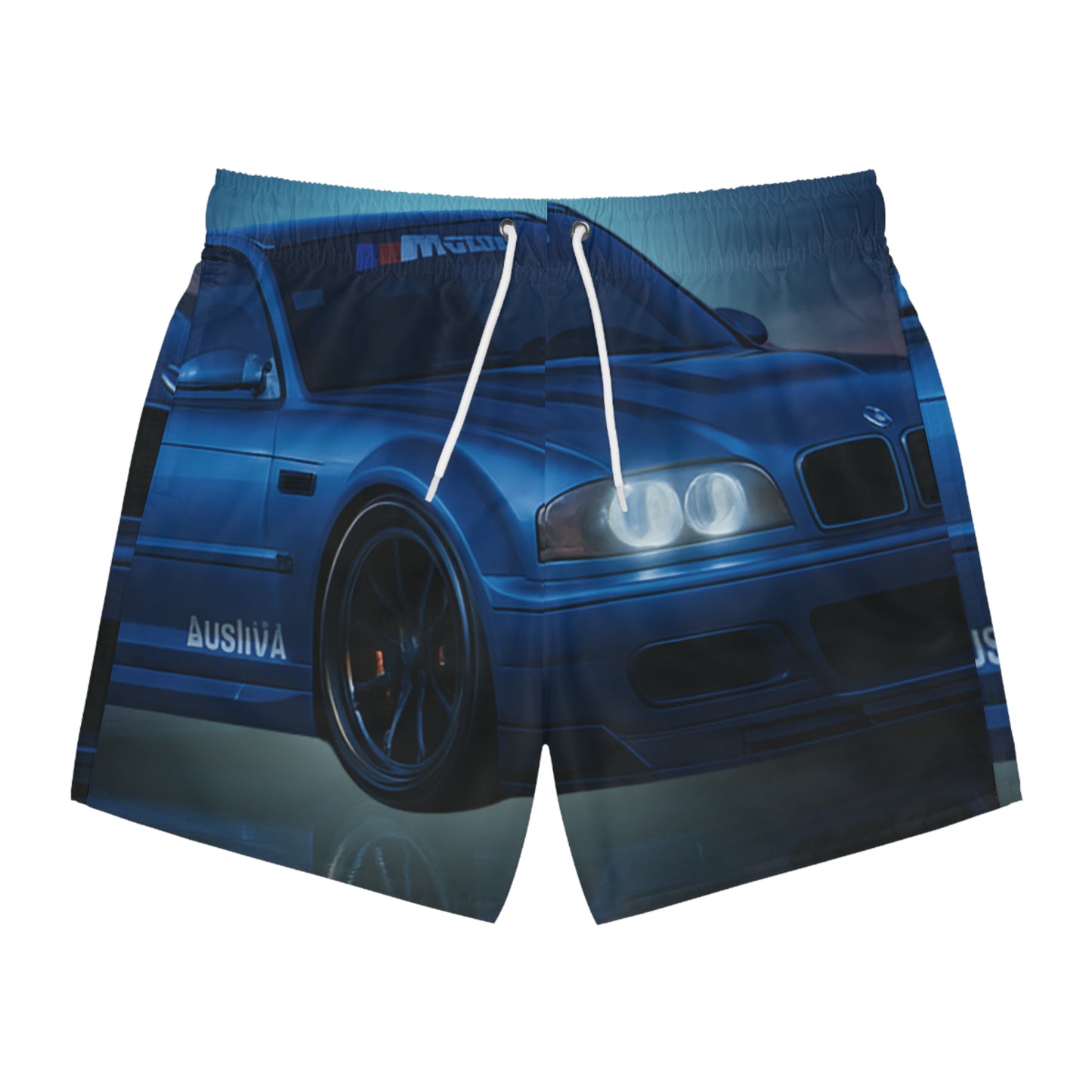 Car Enthusiast Swim Trunks - Built to Perfection Beach Shorts