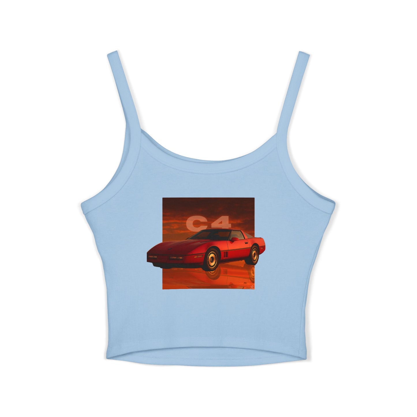 Women's Tank Top - Corvette Inspired C4 Retro Backprint