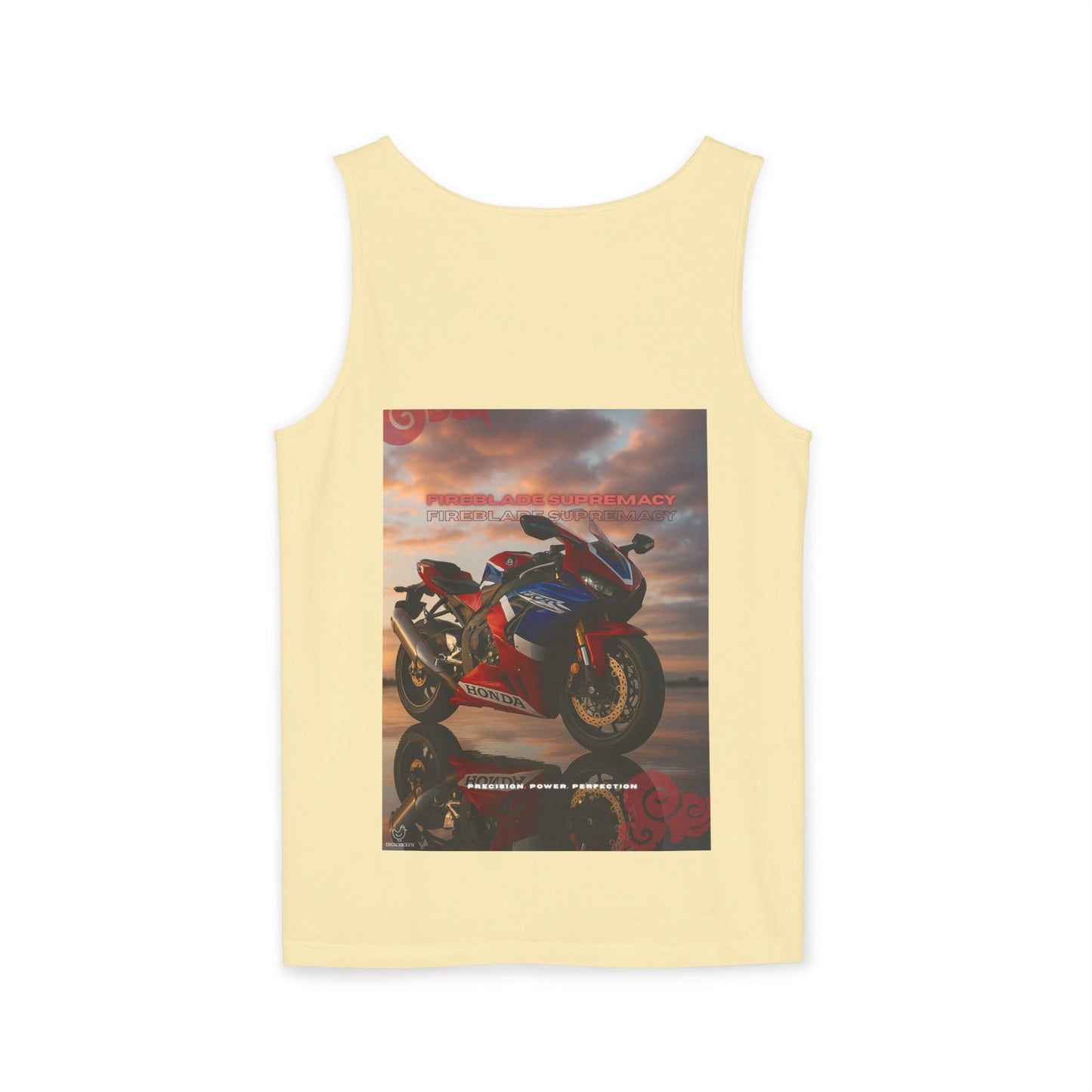 Fireblade Unisex Garment-Dyed Tank Top - Motorcycle Enthusiast Design