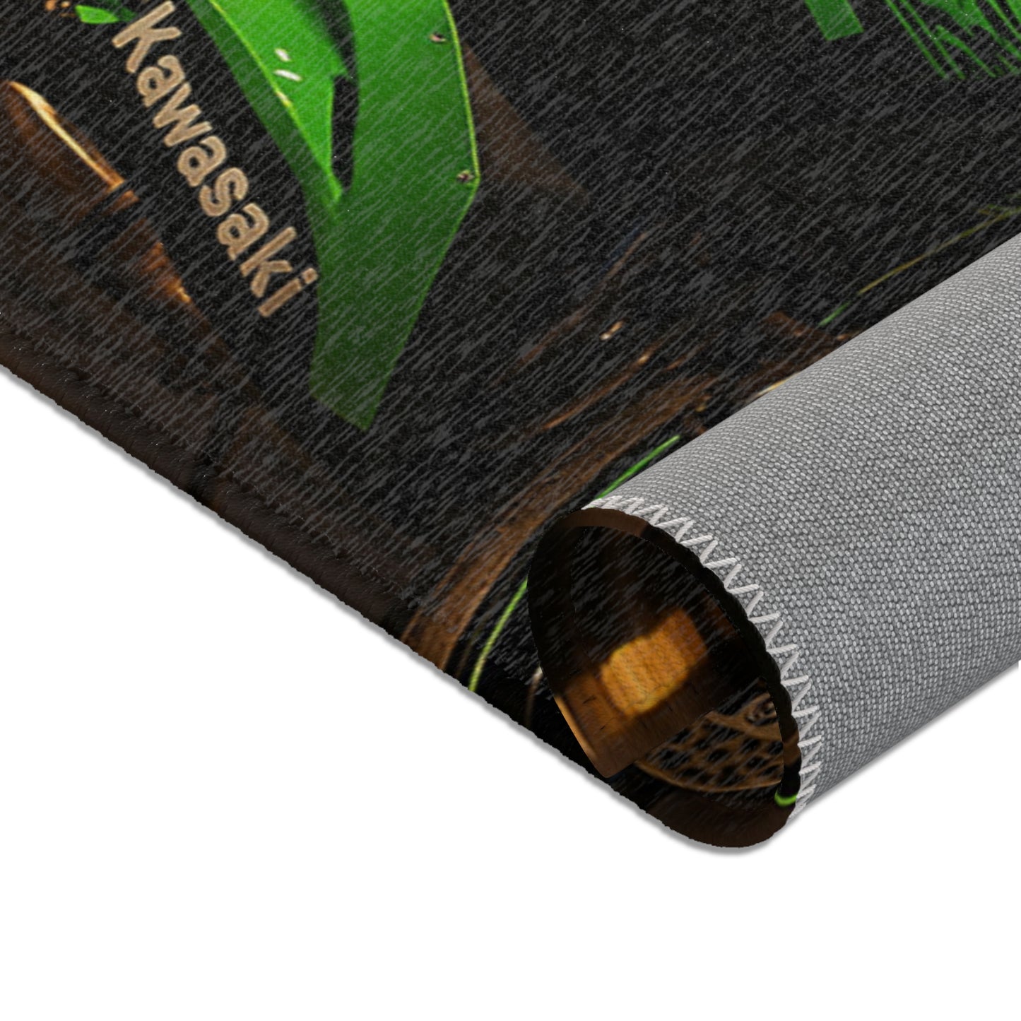 Zx6r Kawasaki Motorcycle Area Rug – Born of the Dark Design for Bikers