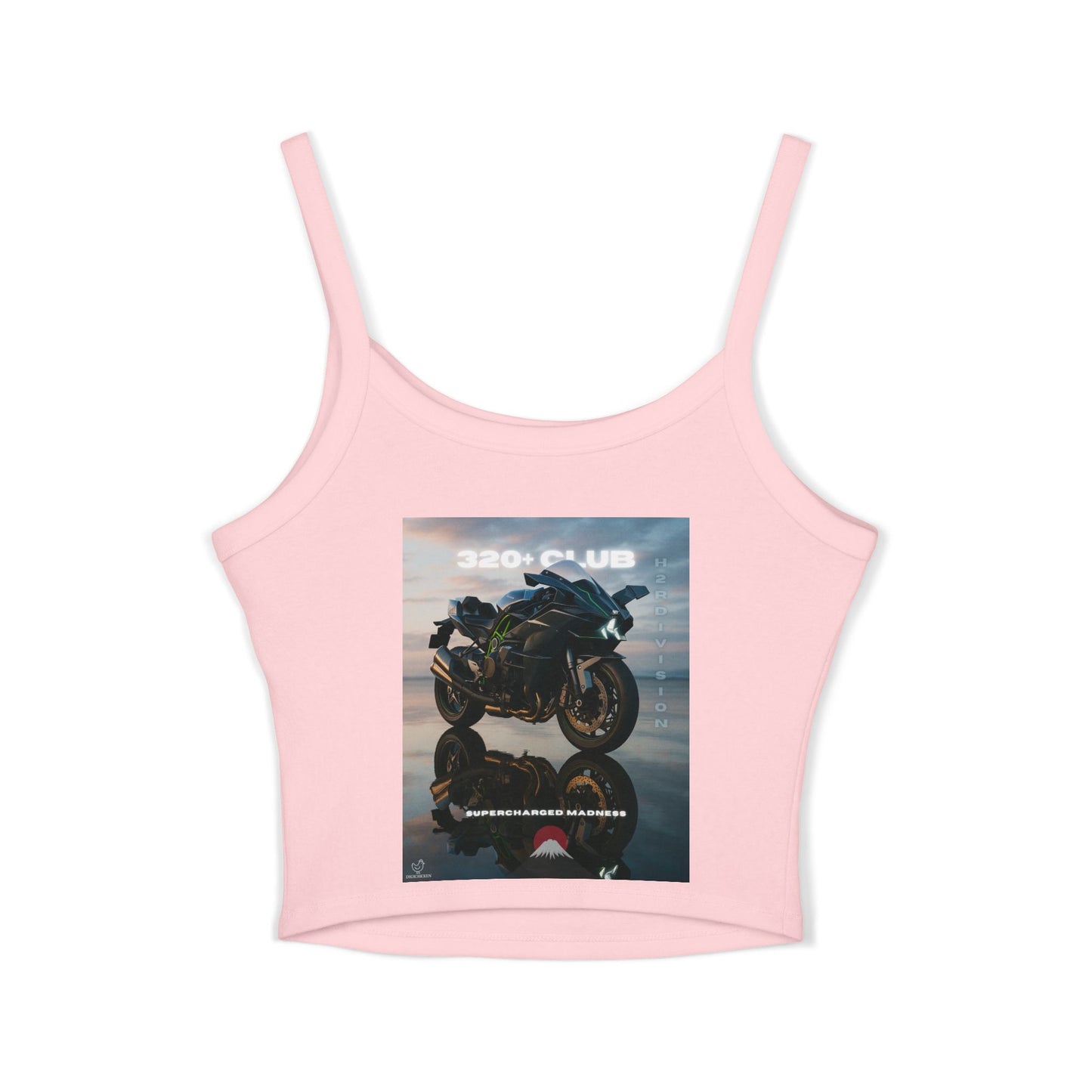Racing Inspired Women's Spaghetti Strap Tank Top - Perfect for Bikers & Motor Enthusiasts