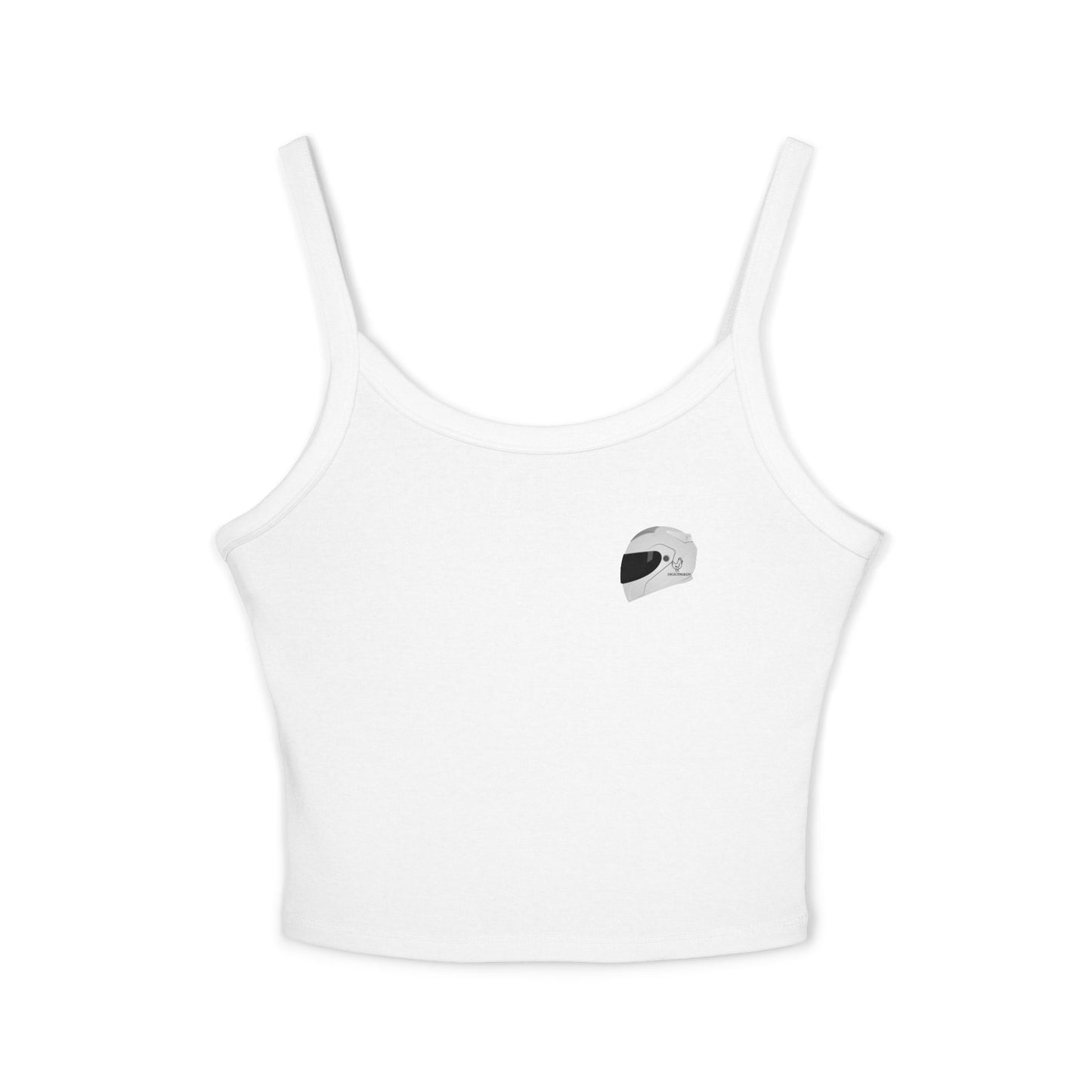 650r Backprint, Motorcycle-Themed Women's Spaghetti Strap Tank Top – Edgy Biker Vibes