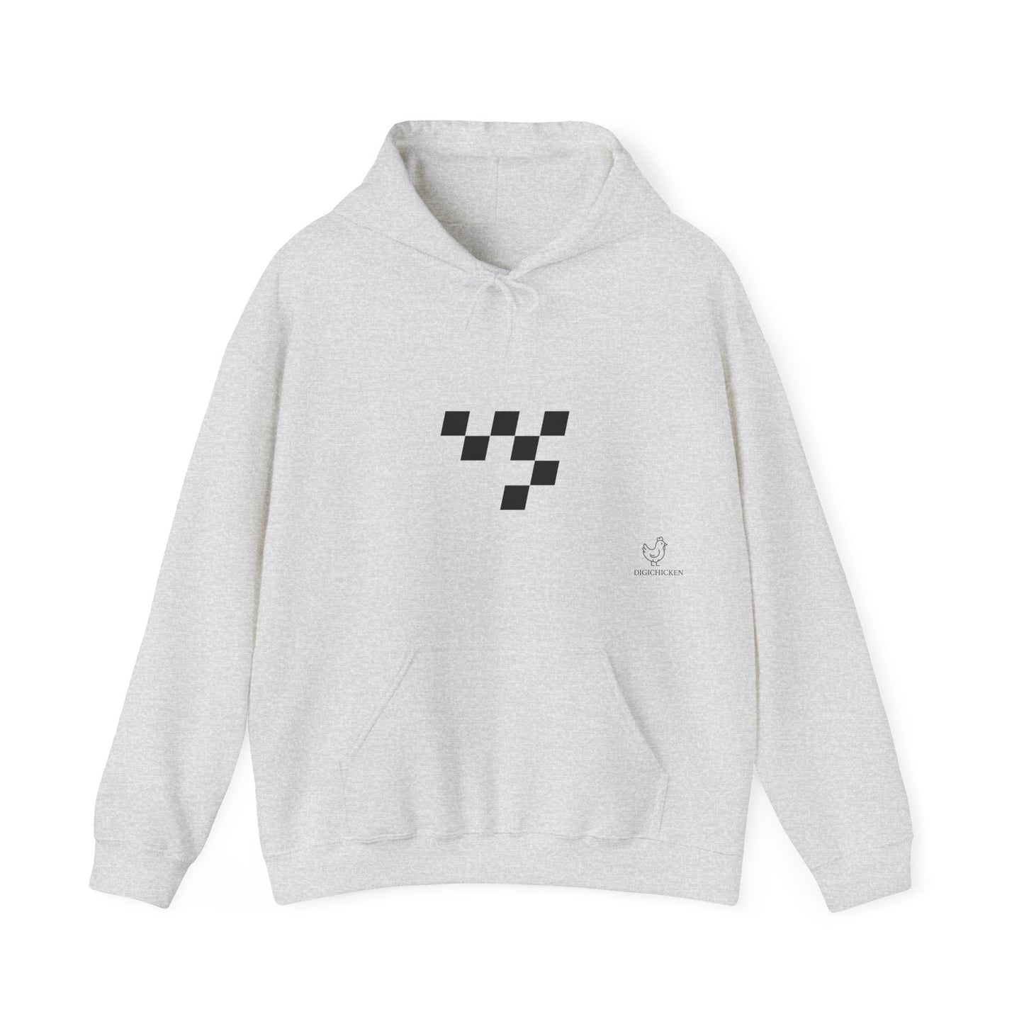 Night Race Vibes with Checkered Design - Unisex Heavy Blend™ Hooded Sweatshirt -