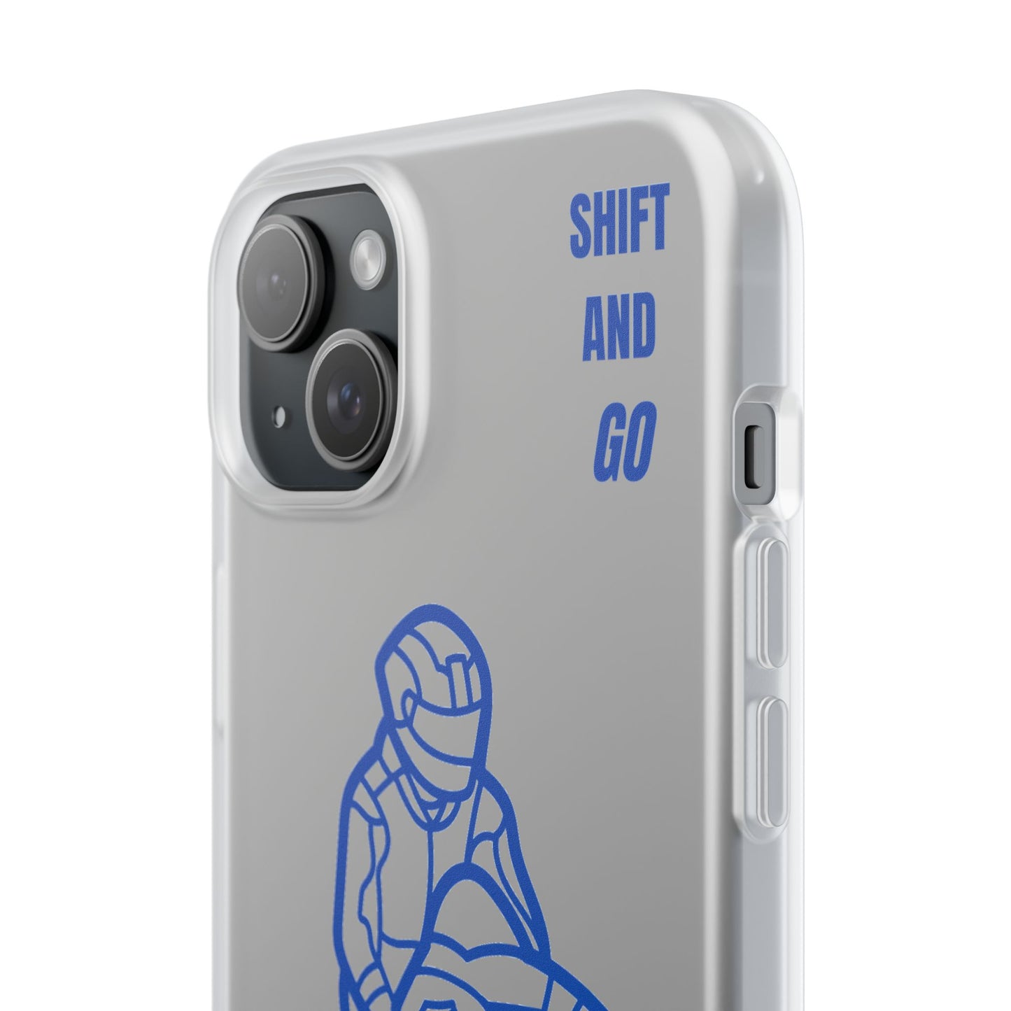 Motorcycle Flexi Cases - Shift and Go Design, Biker Gift, Phone Accessory, Sporty Case, Riding Enthusiast