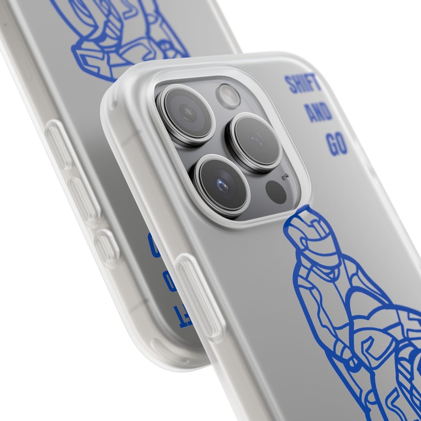 Motorcycle Flexi Cases - Shift and Go Design, Biker Gift, Phone Accessory, Sporty Case, Riding Enthusiast
