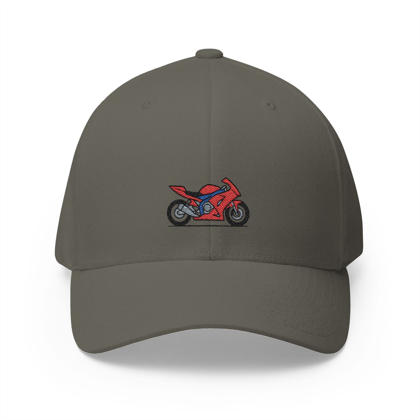 Red Motorcycle Embroidered Cap - Perfect Gift for Bikers and Riders