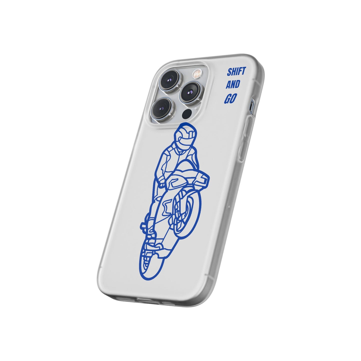 Motorcycle Flexi Cases - Shift and Go Design, Biker Gift, Phone Accessory, Sporty Case, Riding Enthusiast