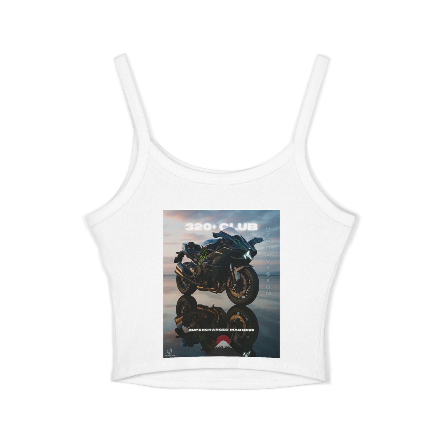 Racing Inspired Women's Spaghetti Strap Tank Top - Perfect for Bikers & Motor Enthusiasts