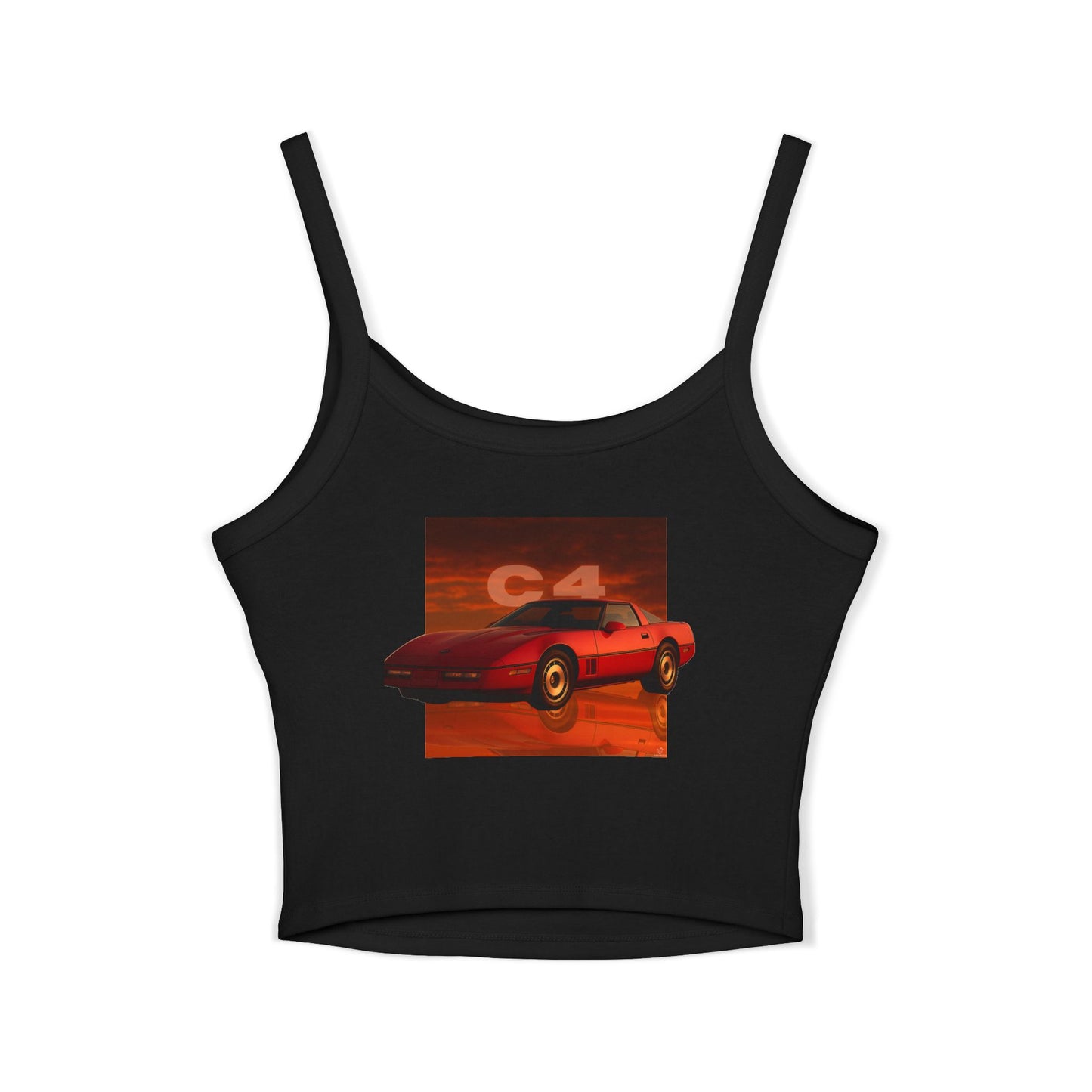 Women's Tank Top - Corvette Inspired C4 Retro Backprint