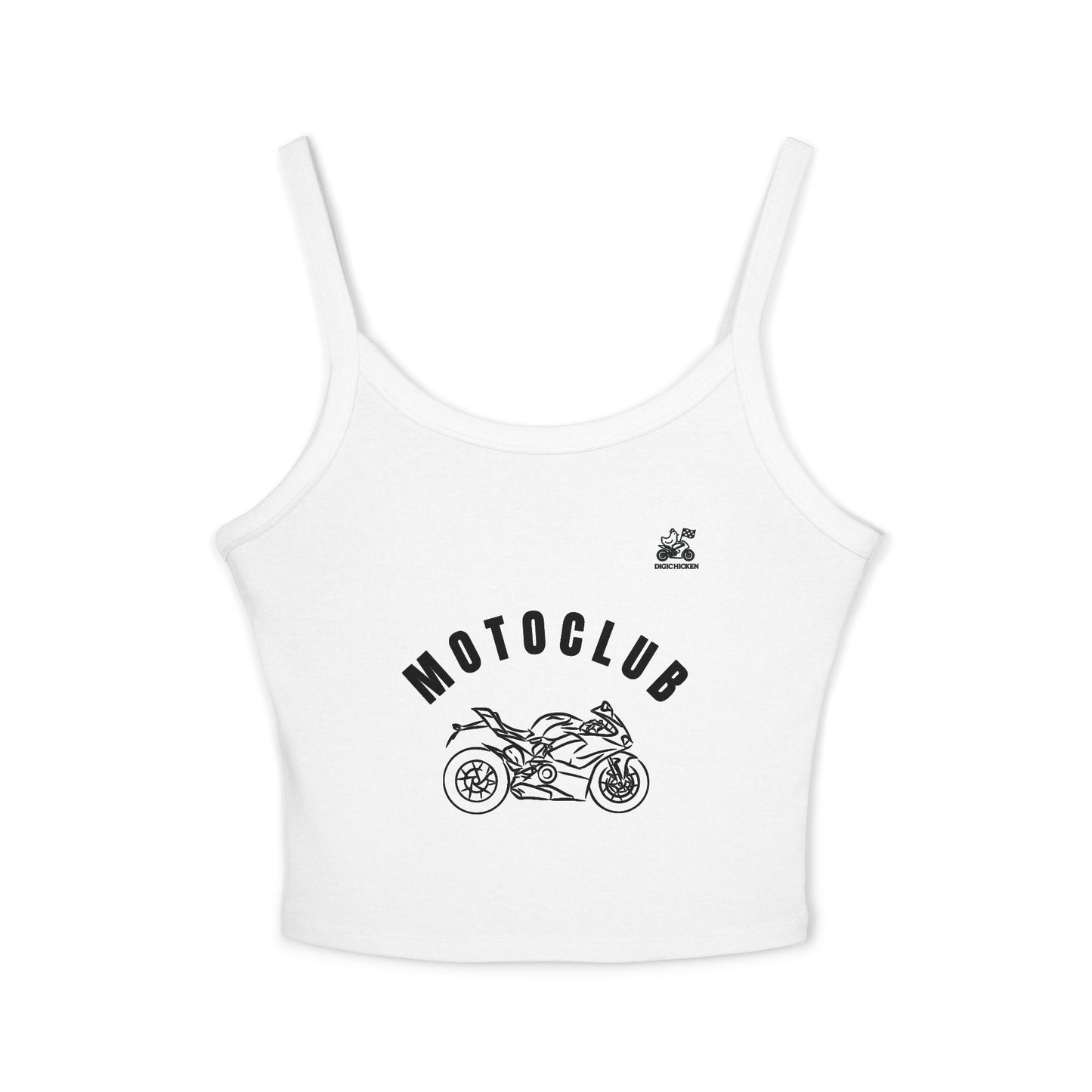 Motorcycle Enthusiast Women's Spaghetti Strap Tank Top, Moto Club Apparel, Perfect Gift for Riders, Biker Summer Style, Casual Streetwear