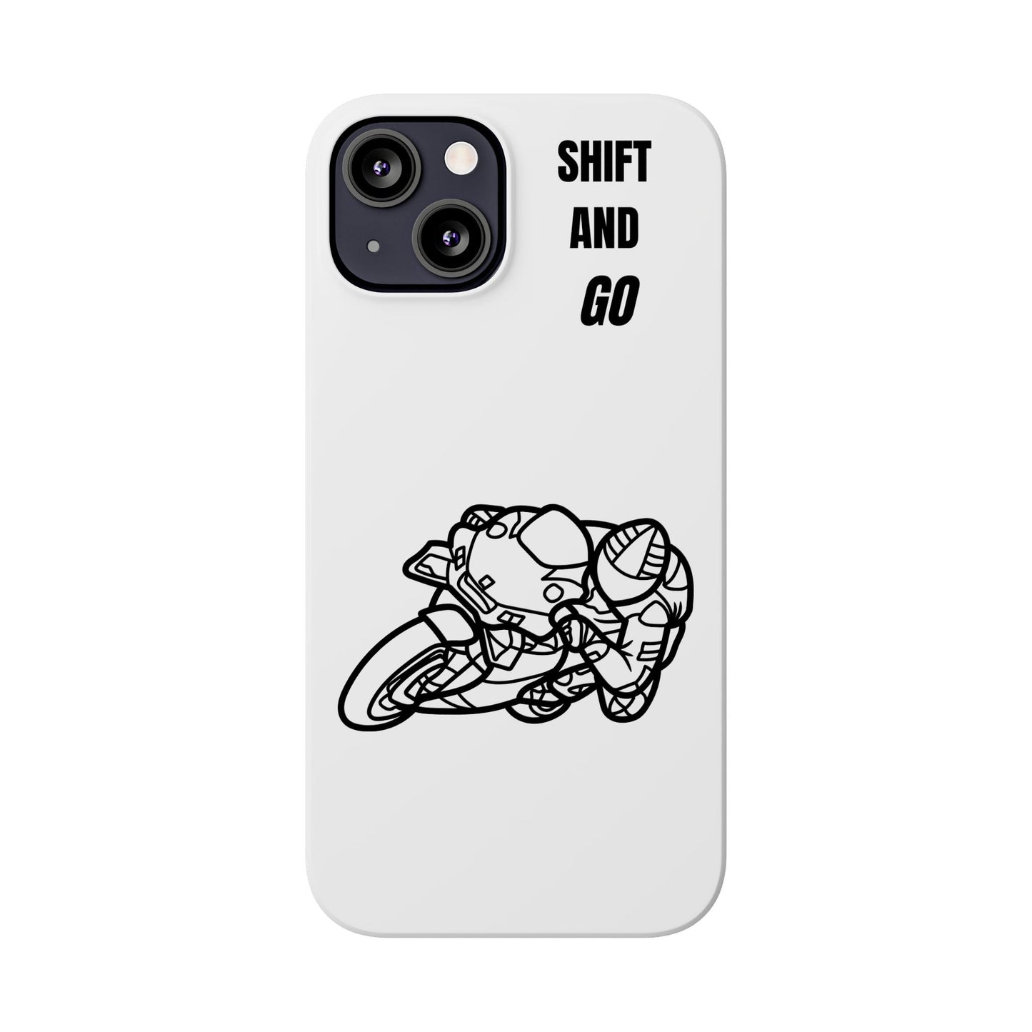 Motorcycle Slim Phone Cases - Shift and Go, Biker Gift, Moto Lover Accessory, Phone Protection, Unique Motorcycle Design