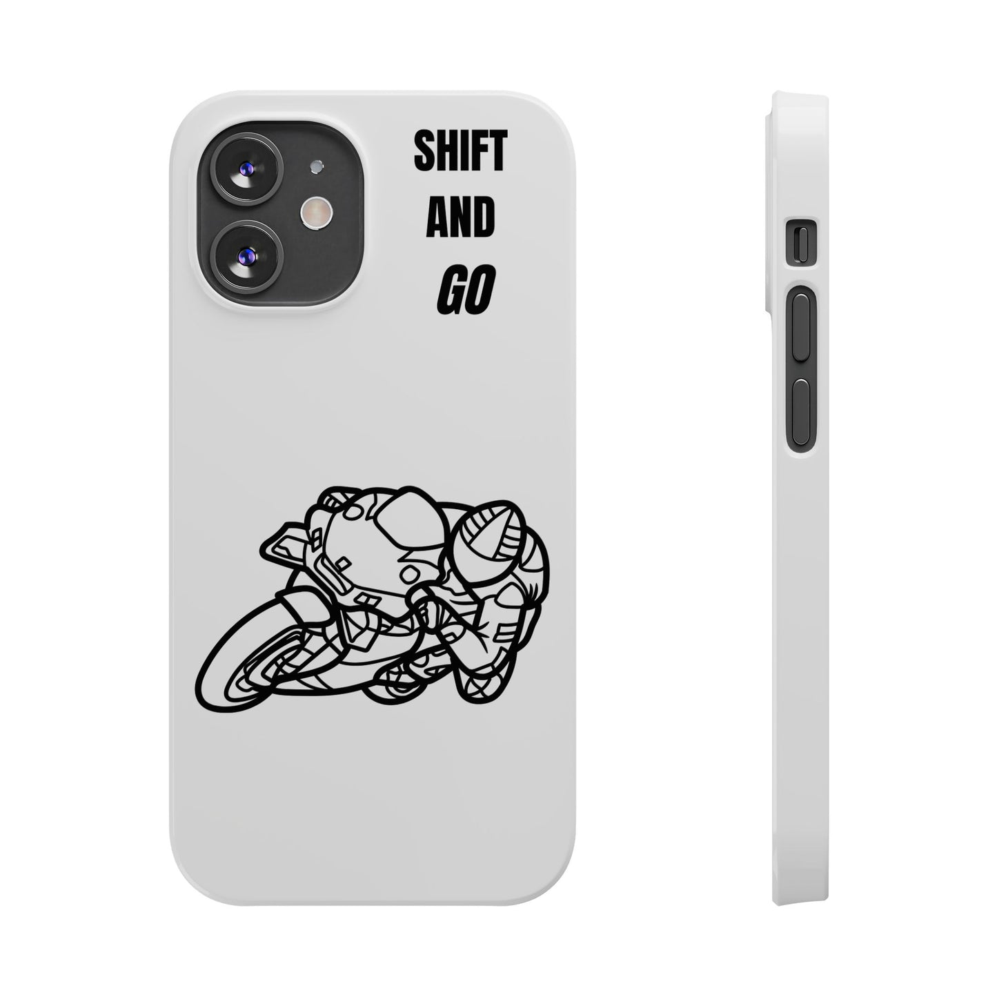 Motorcycle Slim Phone Cases - Shift and Go, Biker Gift, Moto Lover Accessory, Phone Protection, Unique Motorcycle Design