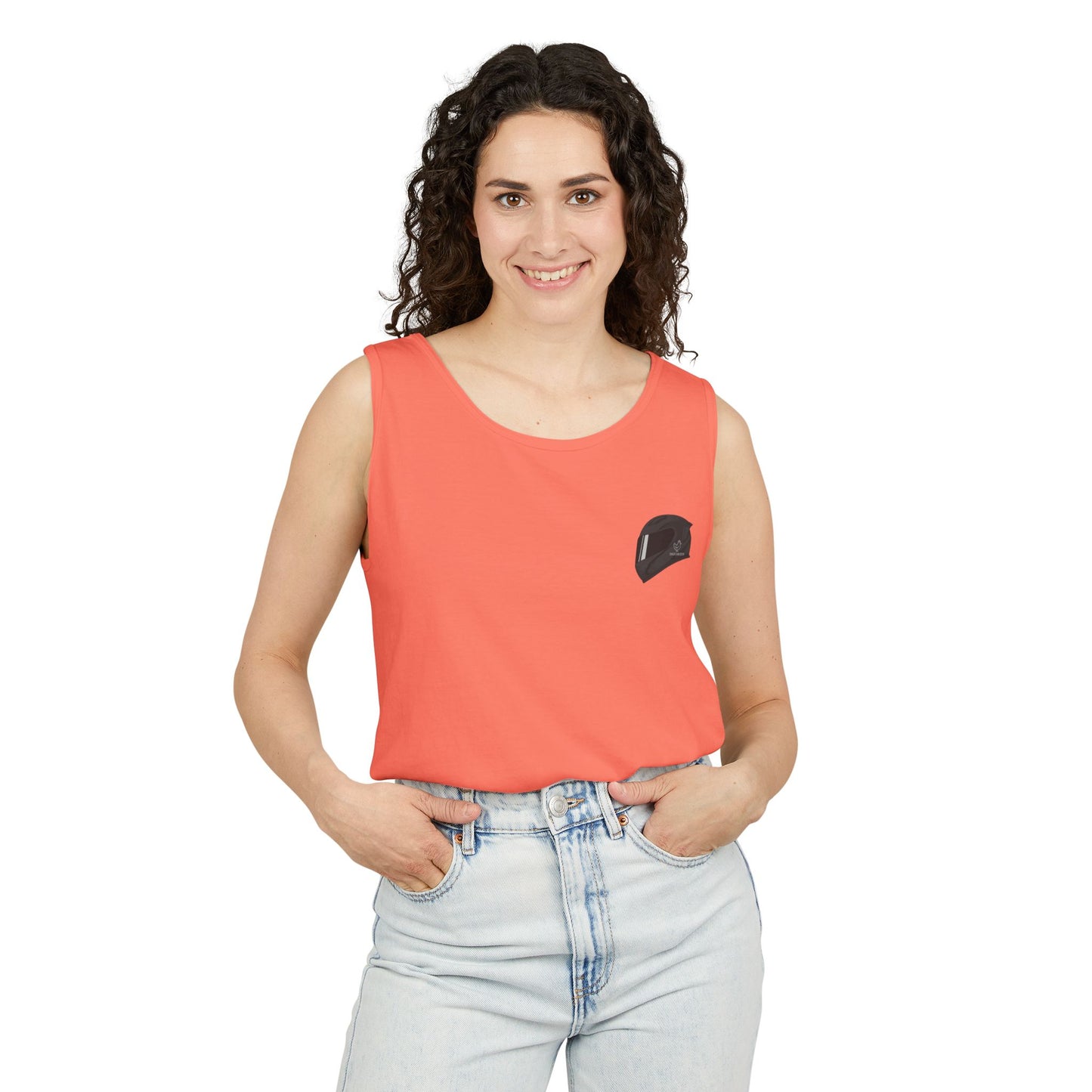 H2R Cool Backprint, Unisex Garment-Dyed Tank Top - 320+ Club Motorcycle Design