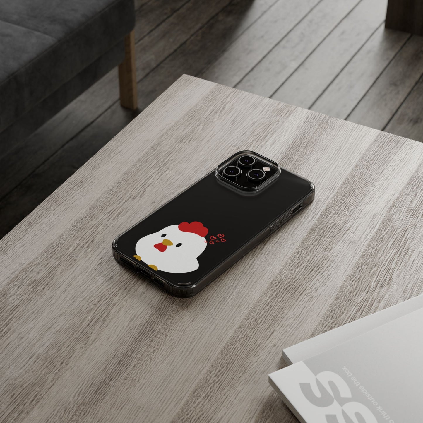 Coque transparente en forme de poulet, adorable coque pour amoureux des animaux, cadeau pour enfants, décoration de ferme, cadeau d'anniversaire