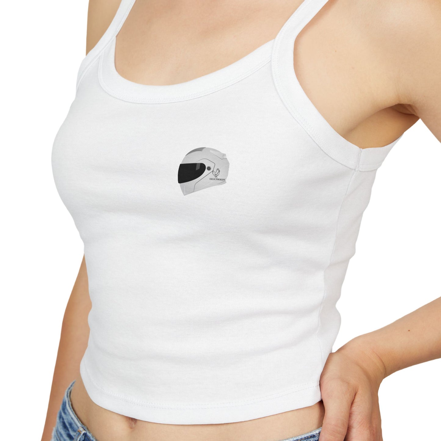 650r Backprint, Motorcycle-Themed Women's Spaghetti Strap Tank Top – Edgy Biker Vibes