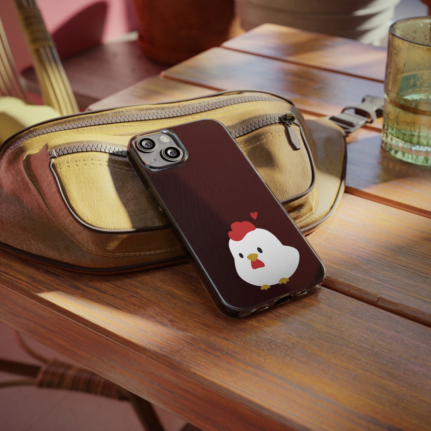 Cute Chicken Soft Phone Case, Animal Phone Cover for Farm Lovers, Gifts for Her, Cute Smartphone Accessory, Chicken Lover Gift